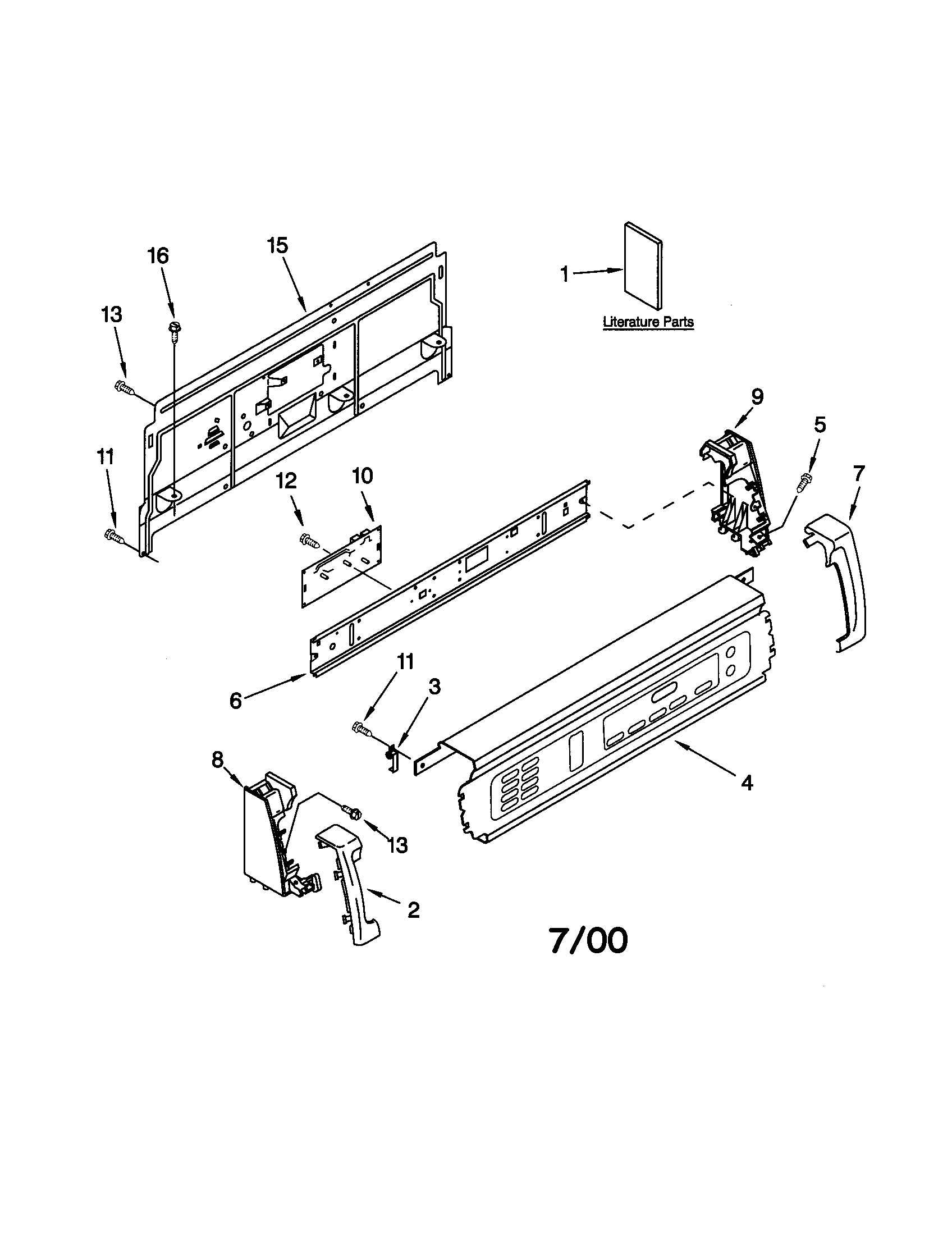 Kenmore 11060092991 console panel diagram
