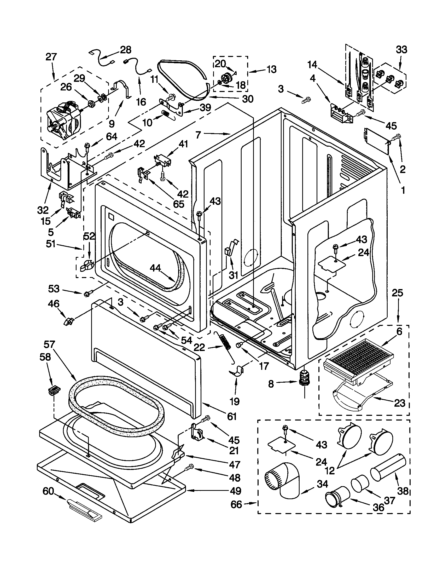 Kenmore 11060092991 cabinet diagram
