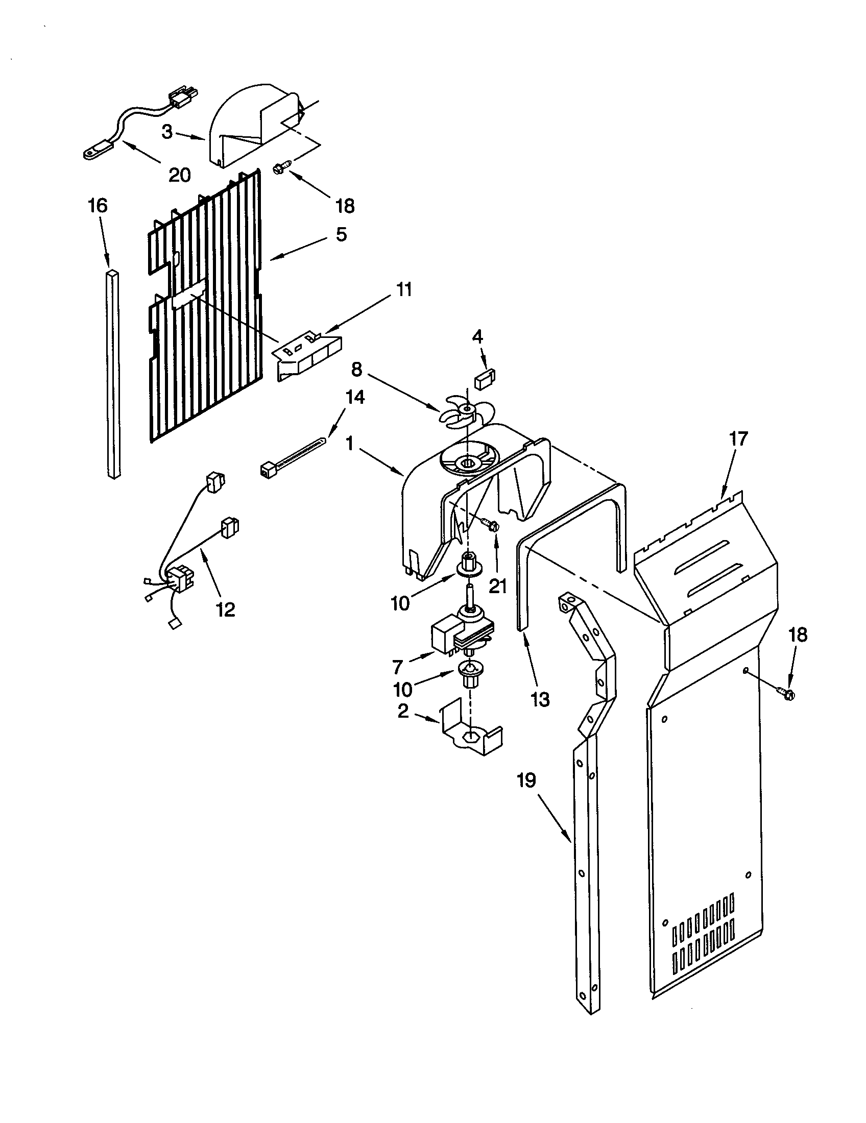 Whirlpool GD25SFCHS10 air flow diagram