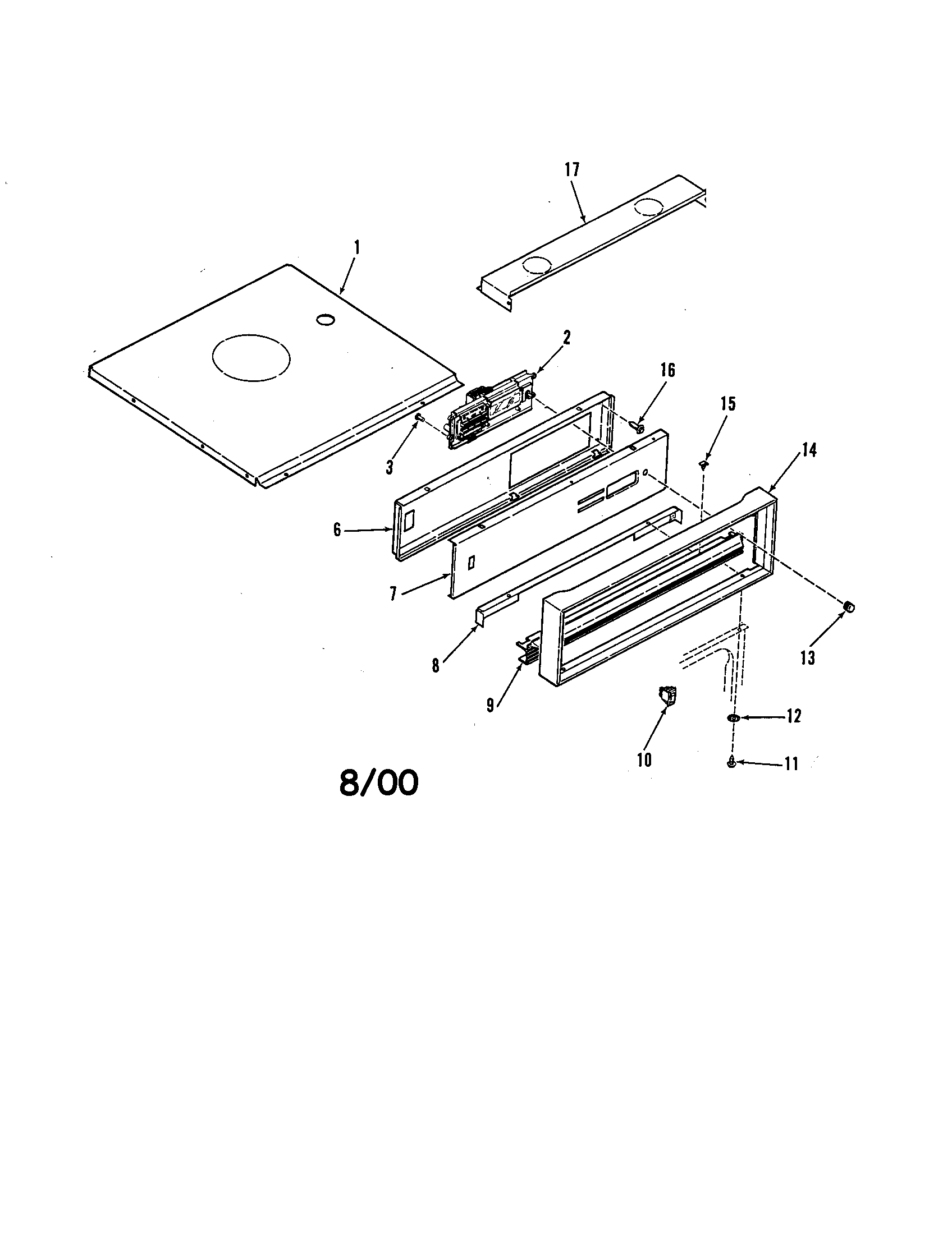 Kenmore 9113128812 control panel diagram