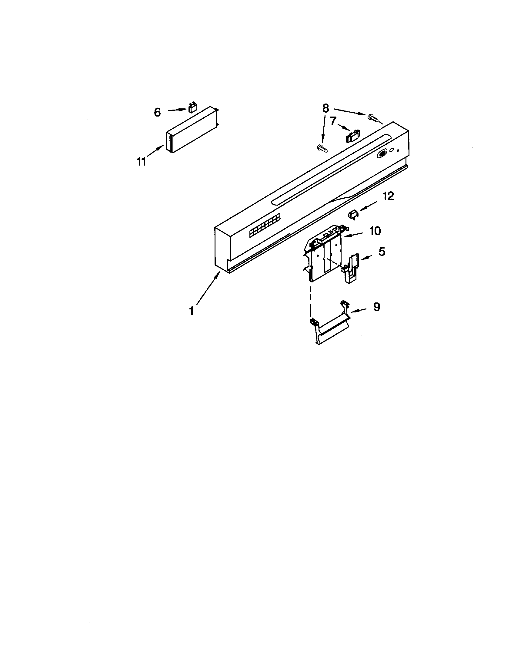 Kenmore 66515924000 control panel diagram