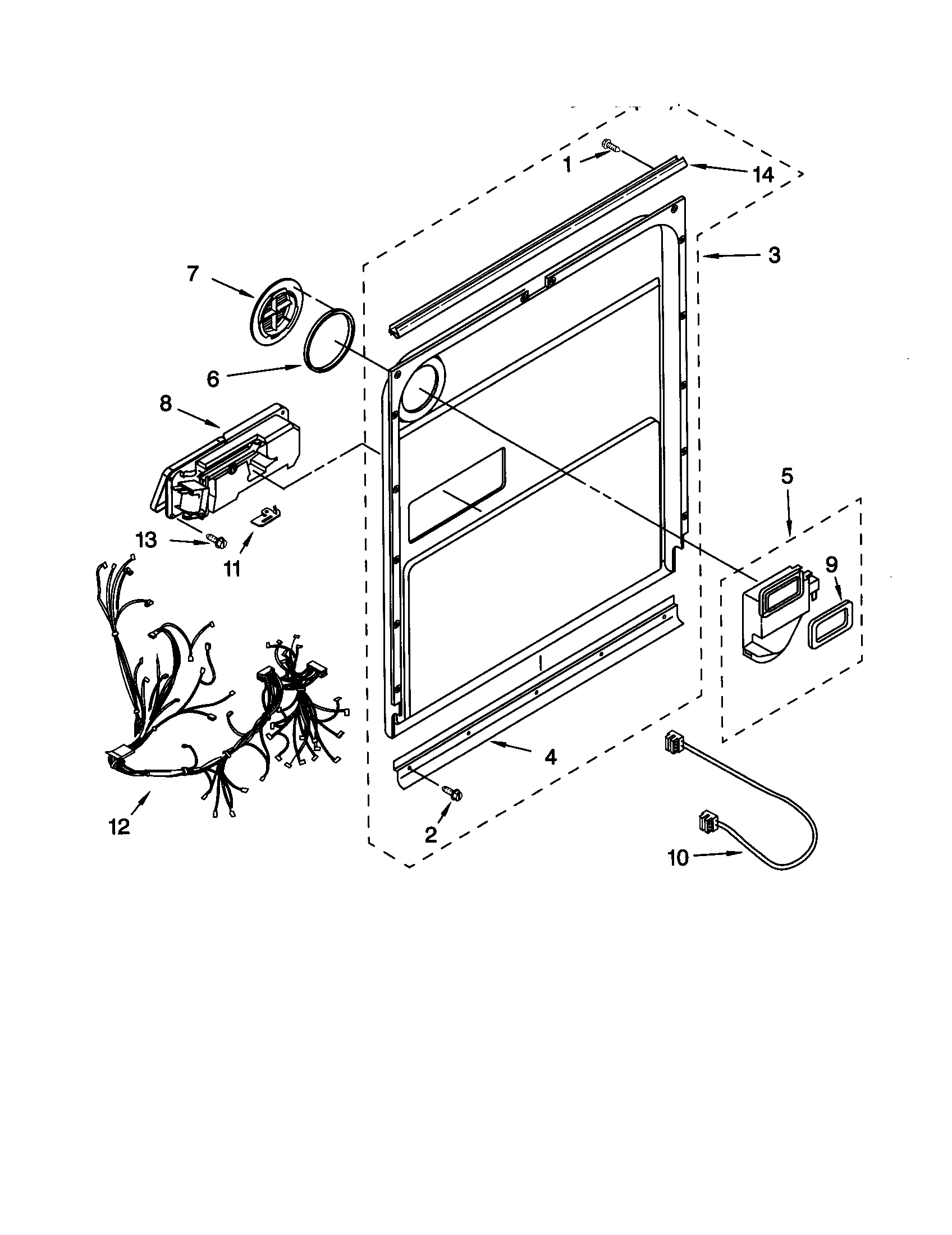 Kenmore 66515924000 door and latch diagram