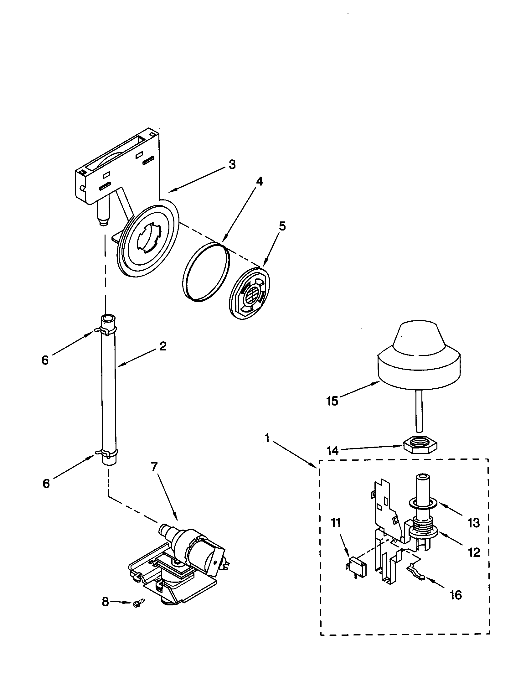Kenmore 66515924000 fill and overfill diagram