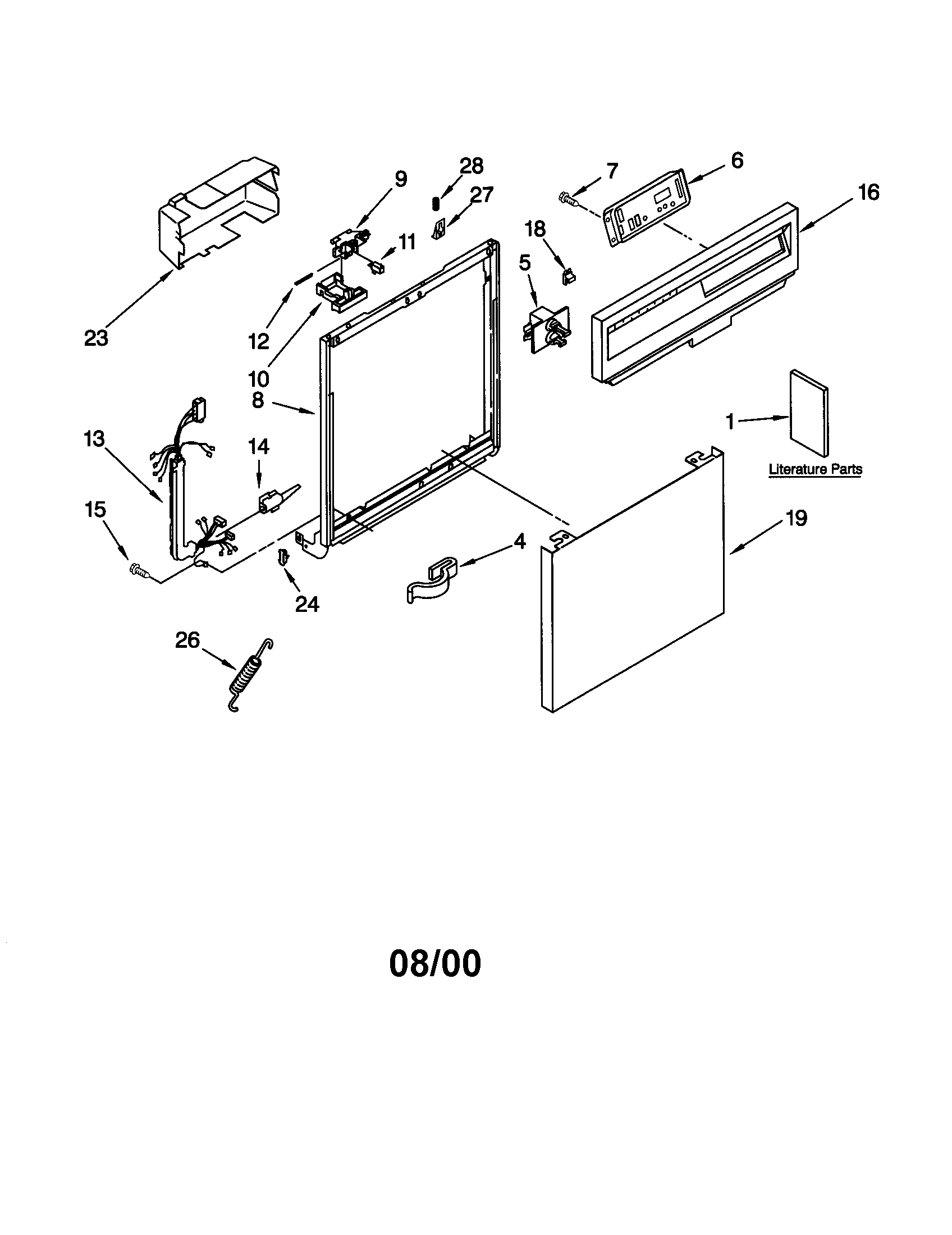 Kenmore 66515652000 frame and console diagram
