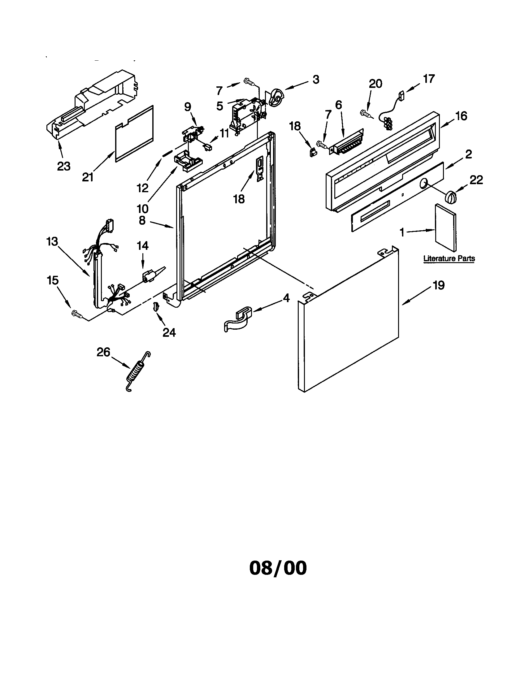 Kenmore 66516624000 frame and console diagram