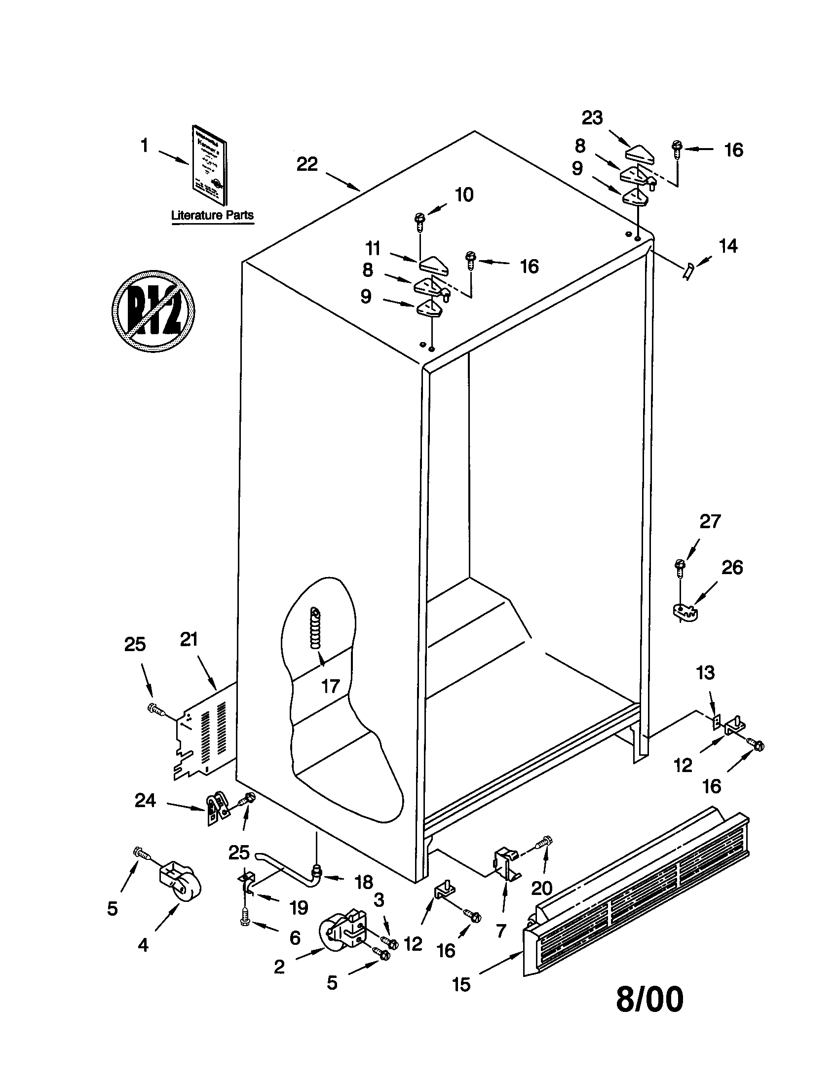Kenmore 10650032003 cabinet diagram