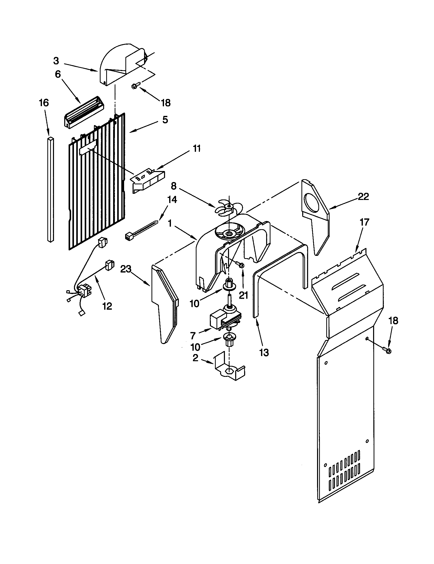 Kenmore 10650032003 air flow diagram