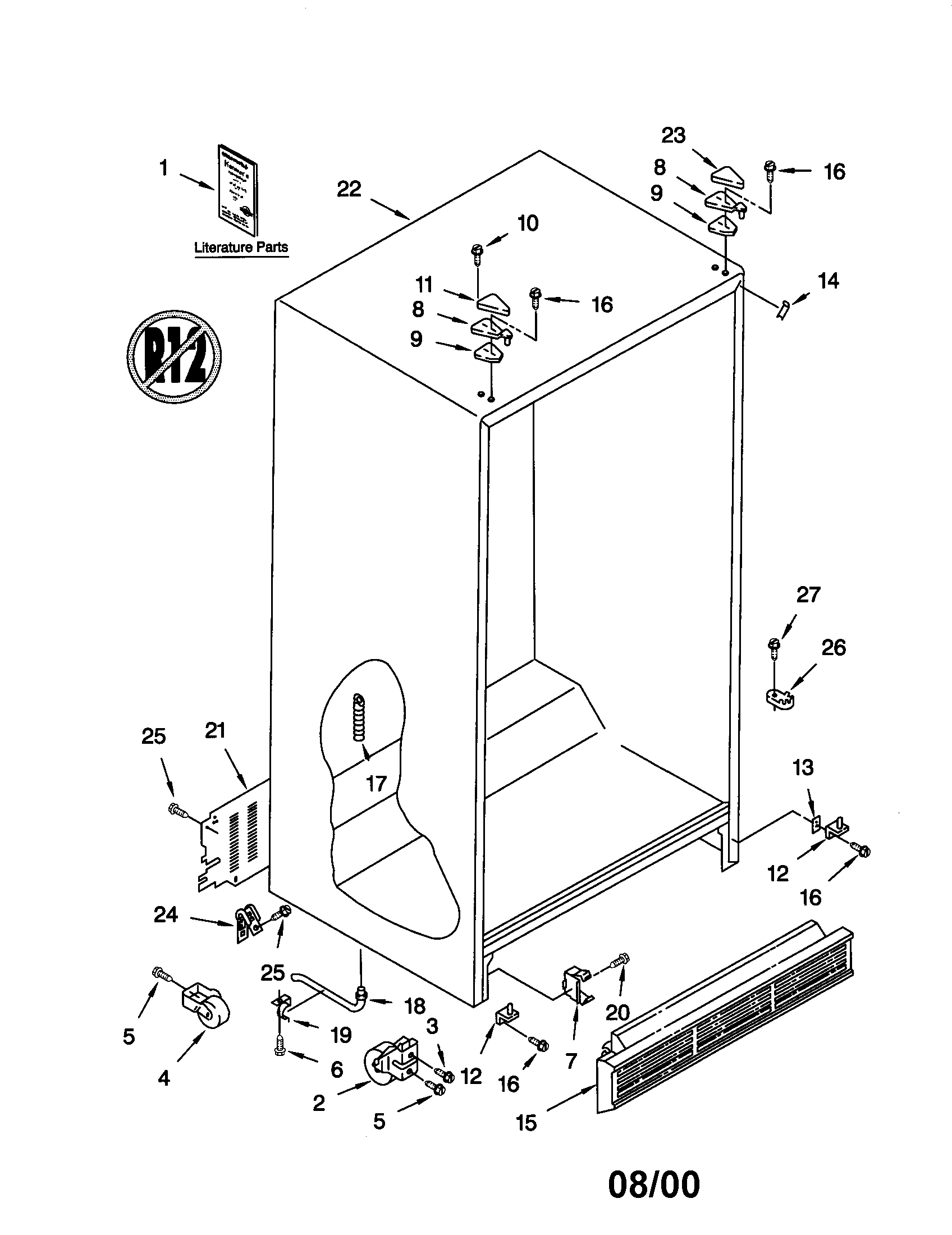 Kenmore 10650022003 cabinet diagram