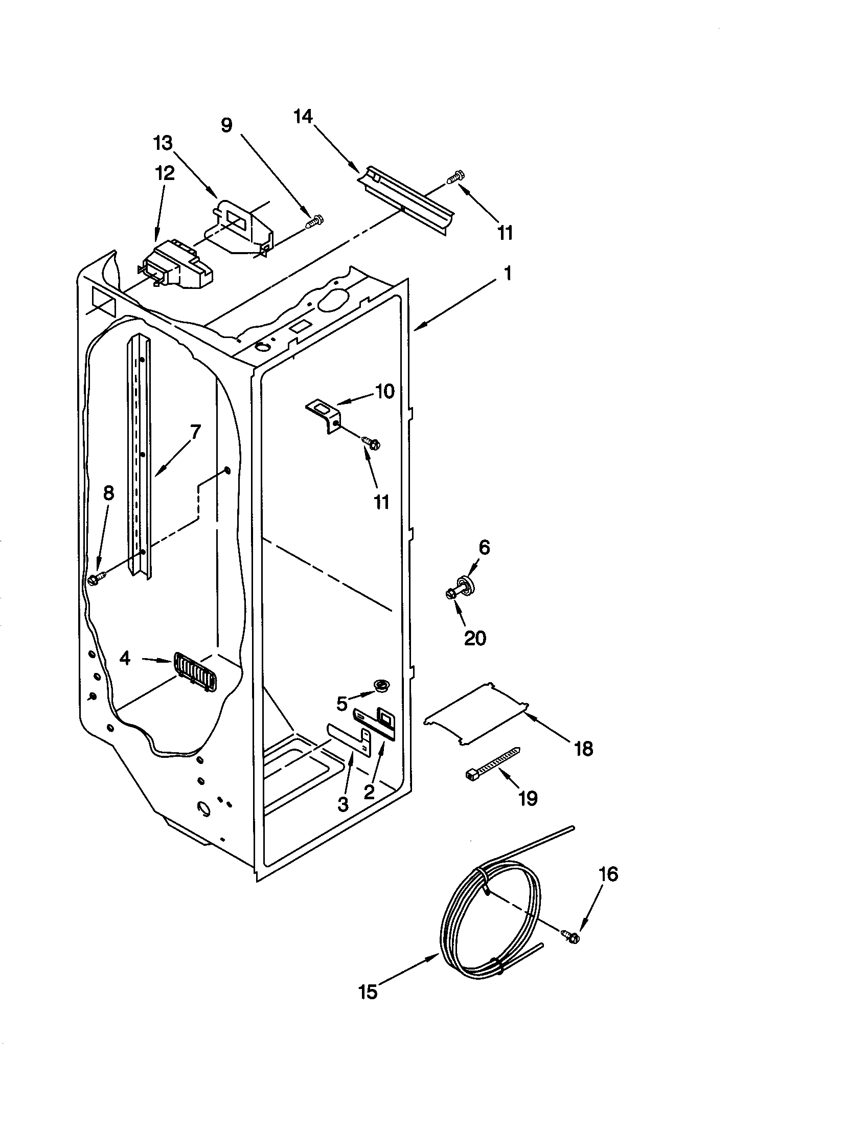 Kenmore 10650022003 refrigerator liner diagram
