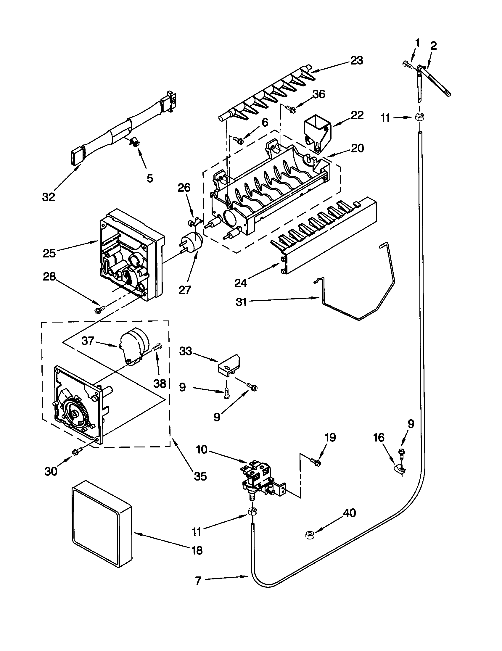 Kenmore 10650022003 icemaker diagram