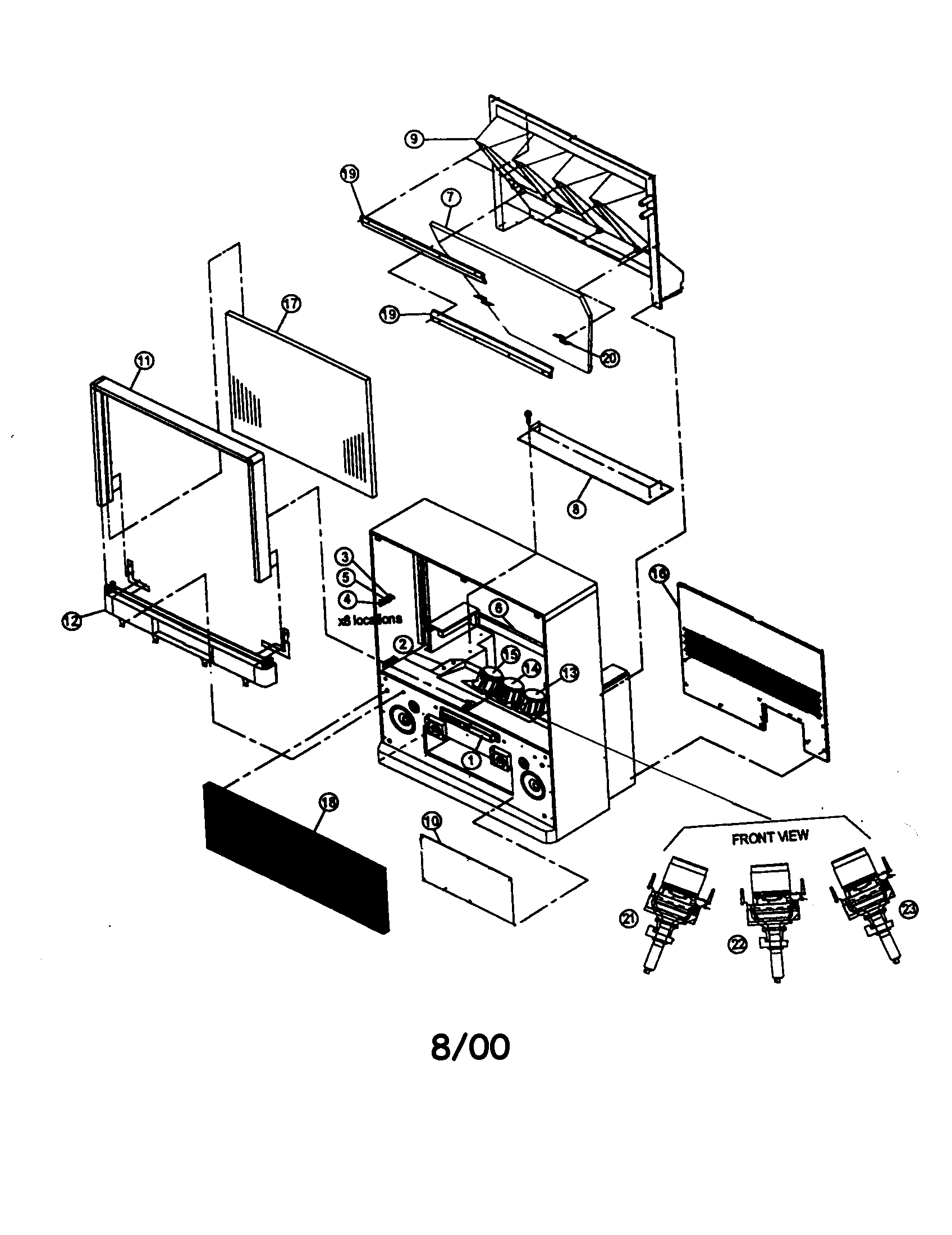 Hitachi 53SDX89BA projection tv diagram