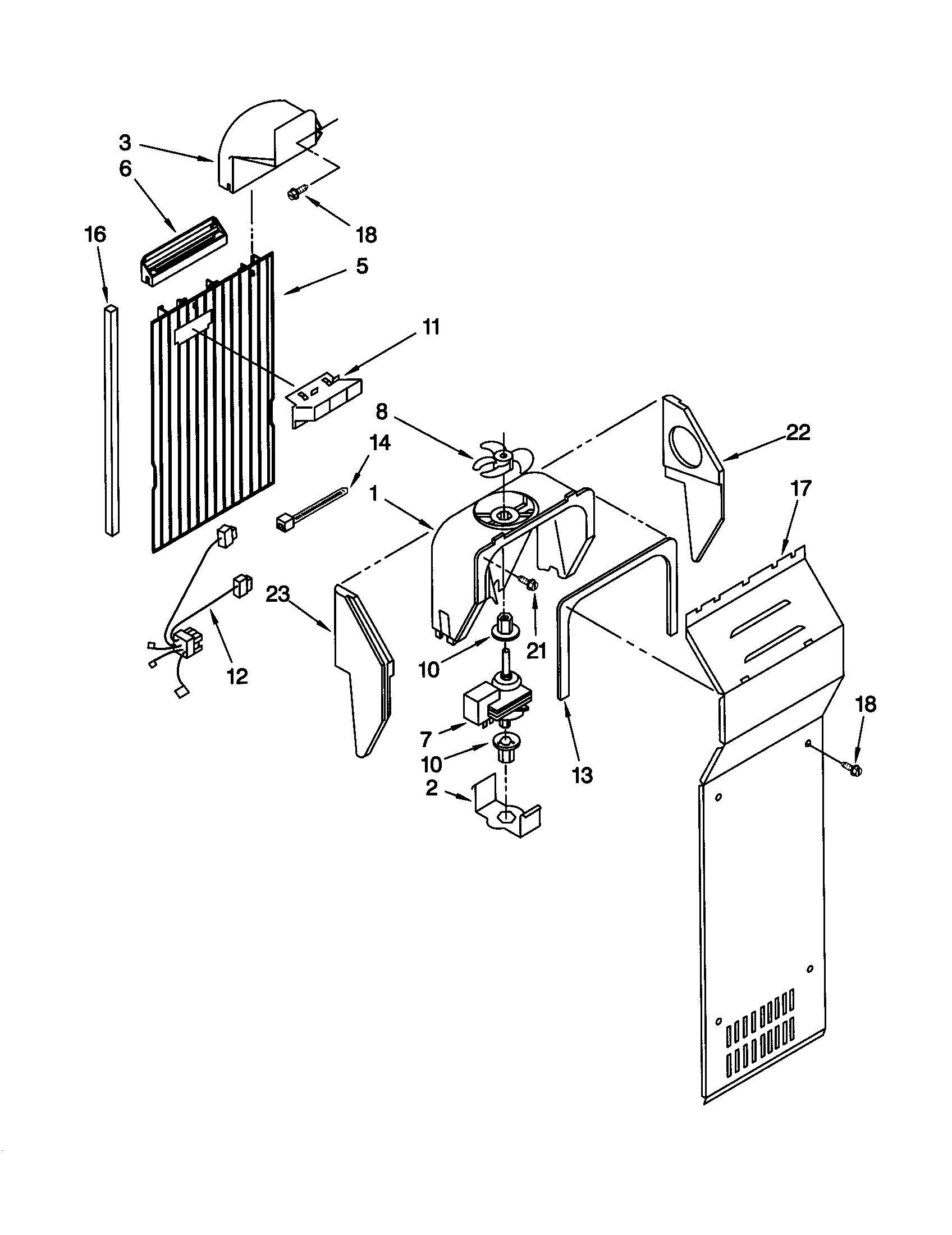Kenmore 10659085893 air flow diagram