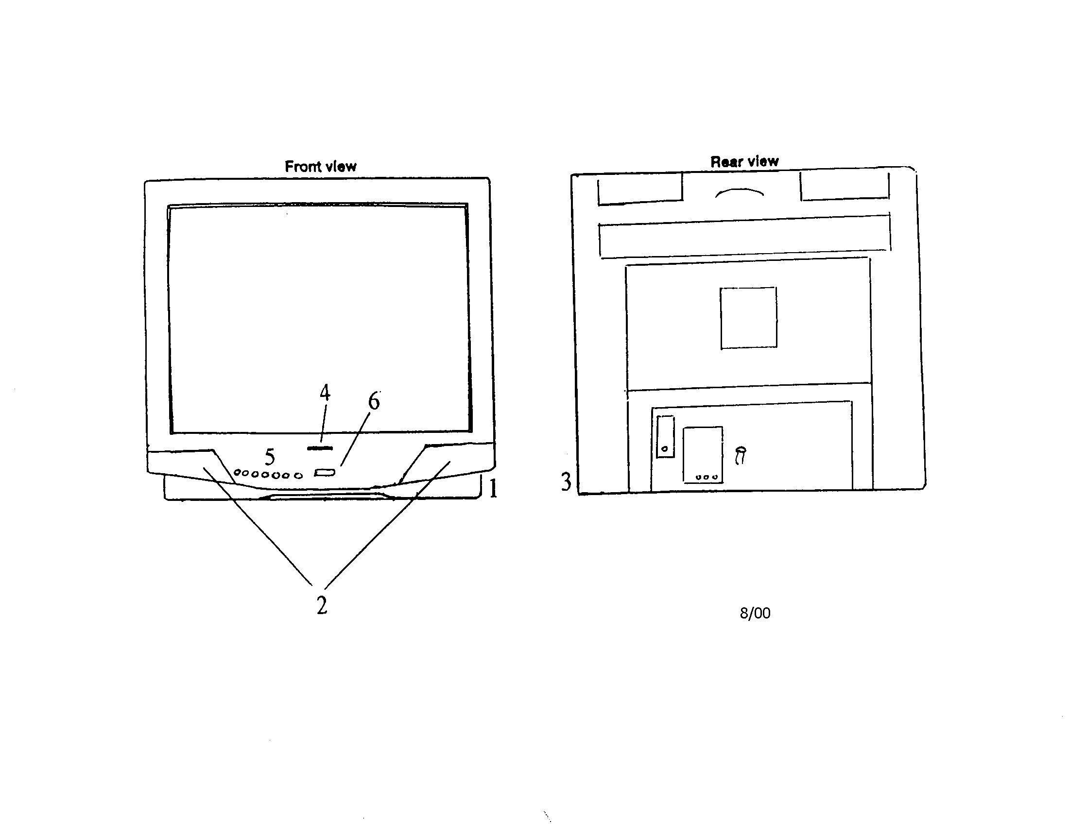 Panasonic CT-27G4UA direct view tv diagram