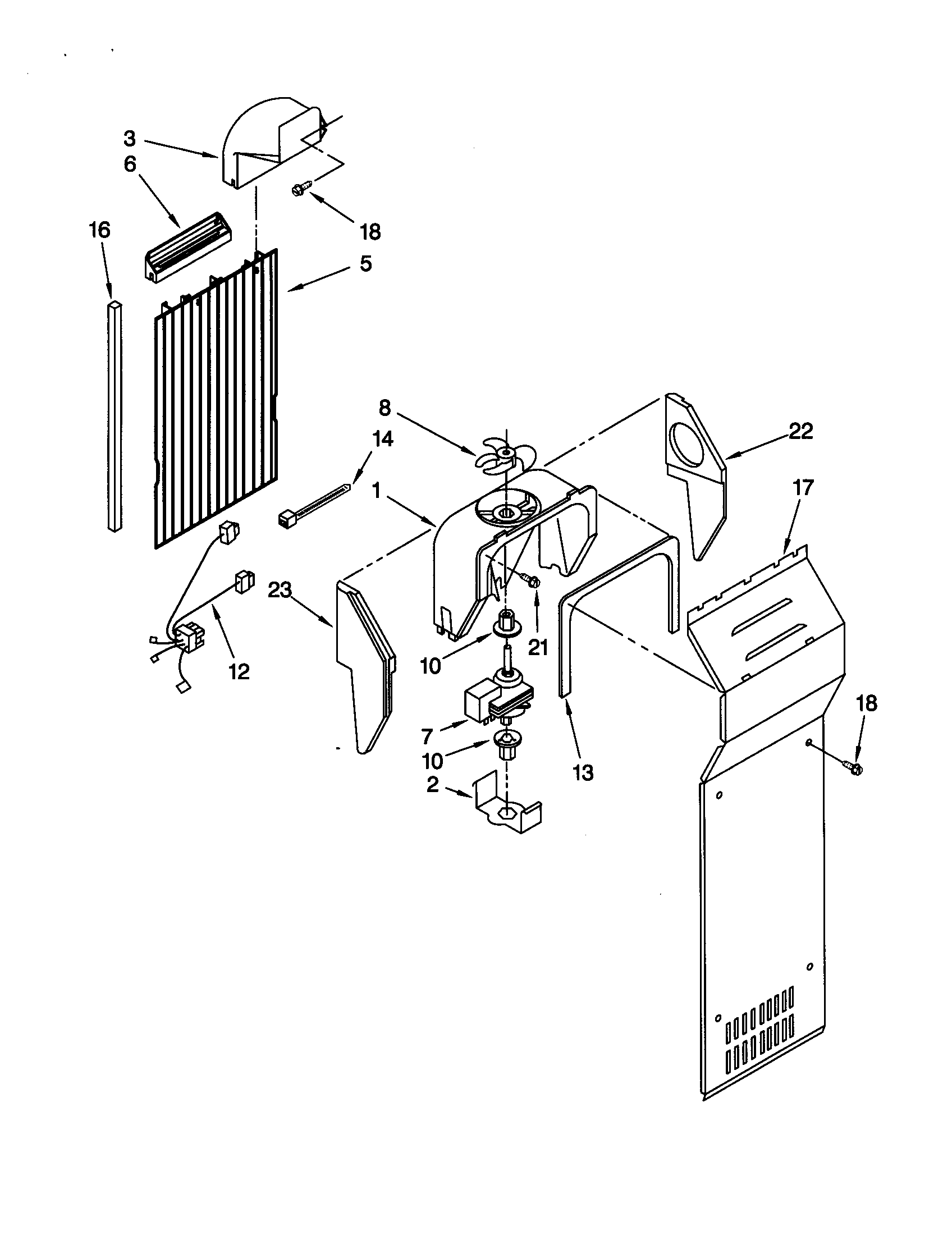 Kenmore 10648067893 air flow diagram