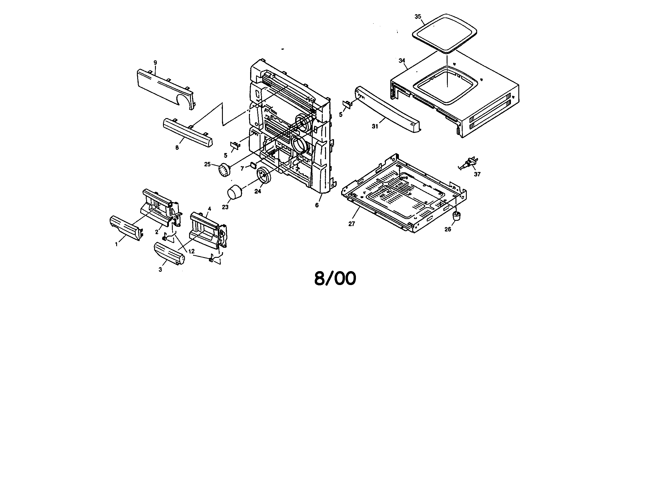 Aiwa Z-L31 table top system diagram