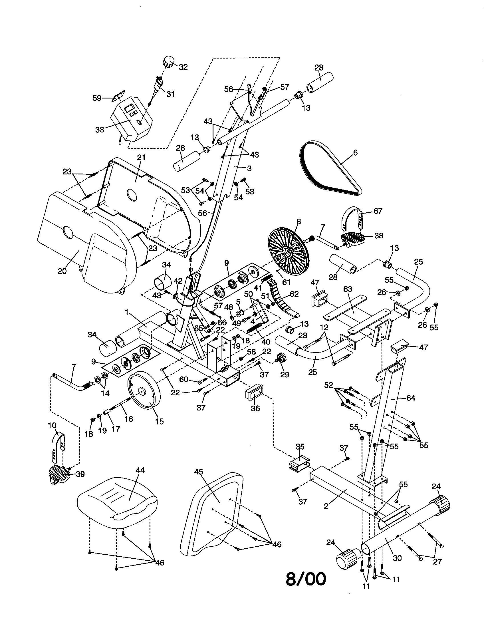 Weslo WLEX27181 cycle diagram
