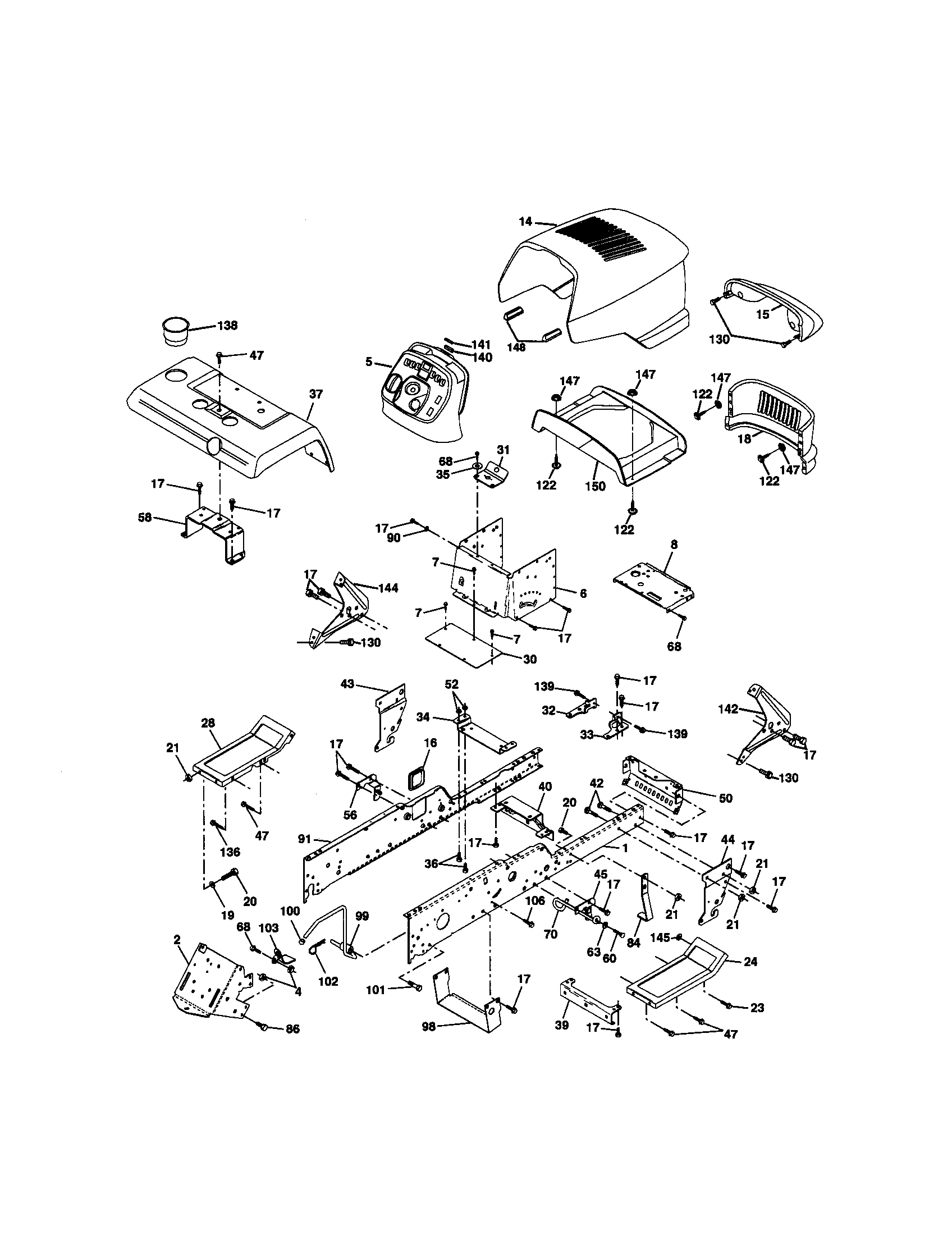 Craftsman 9172734401 chassis and enclosures diagram