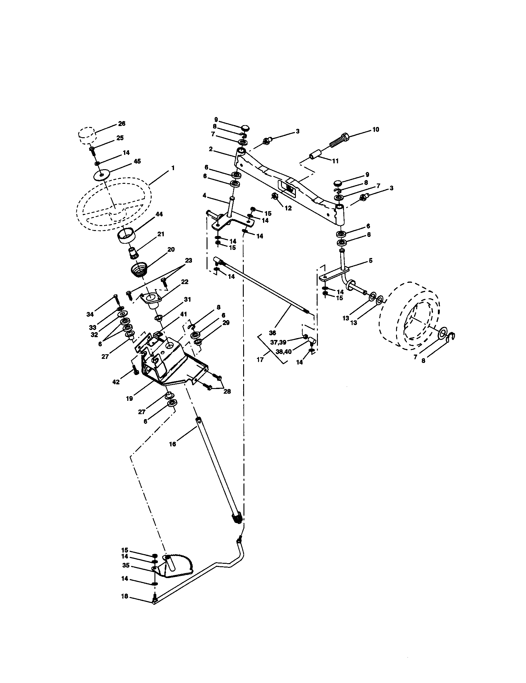 Craftsman 9172734401 steering diagram