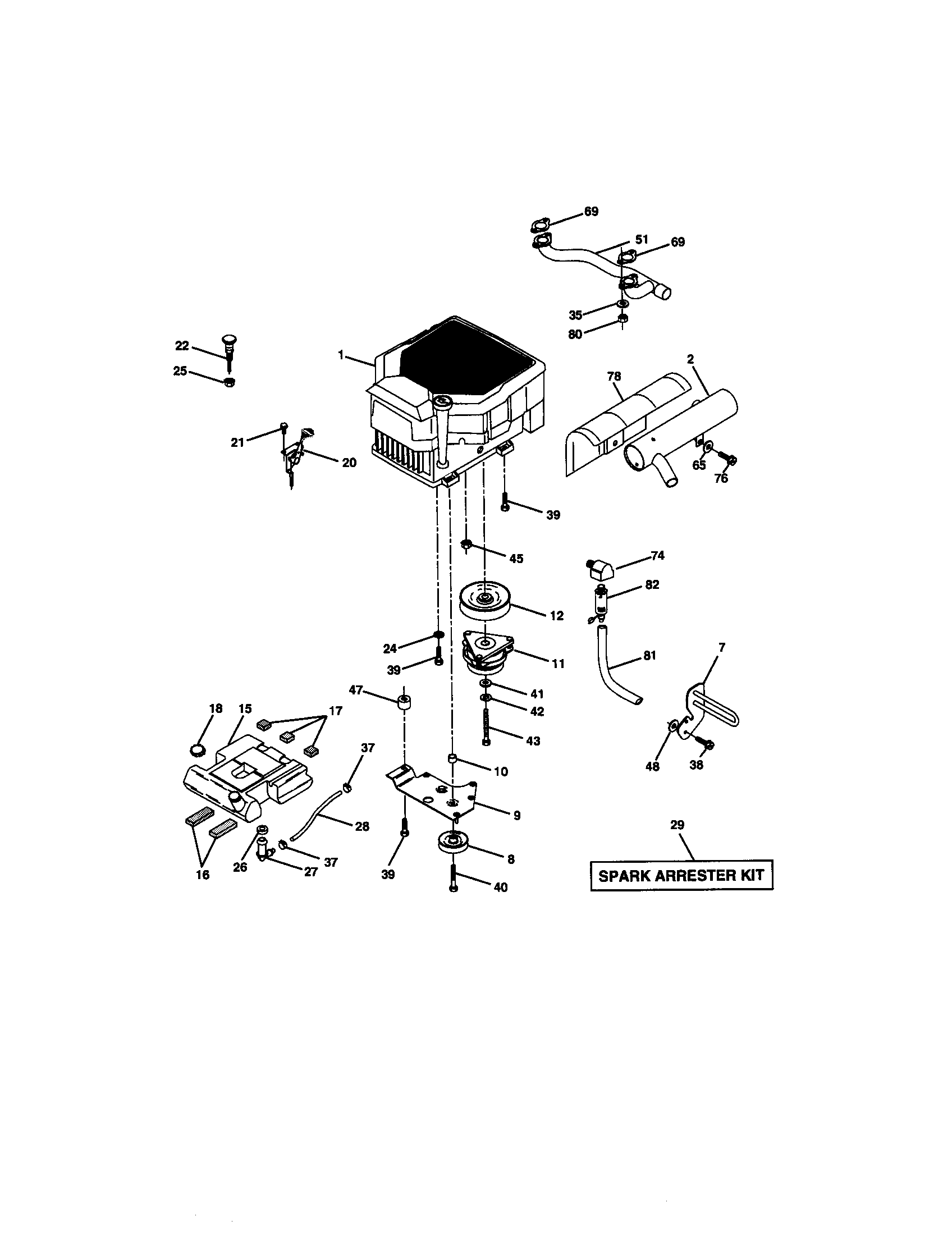 Craftsman 9172734401 engine diagram