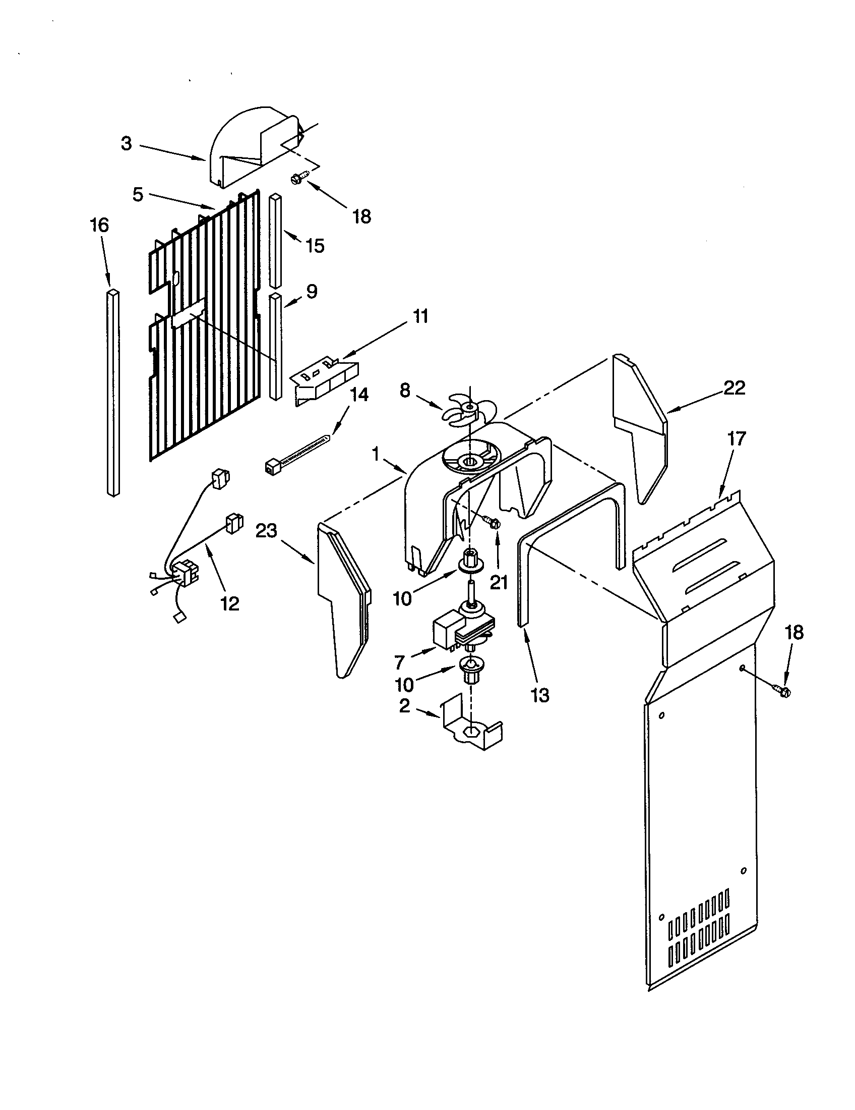 KitchenAid KSRE25FHBT01 air flow diagram