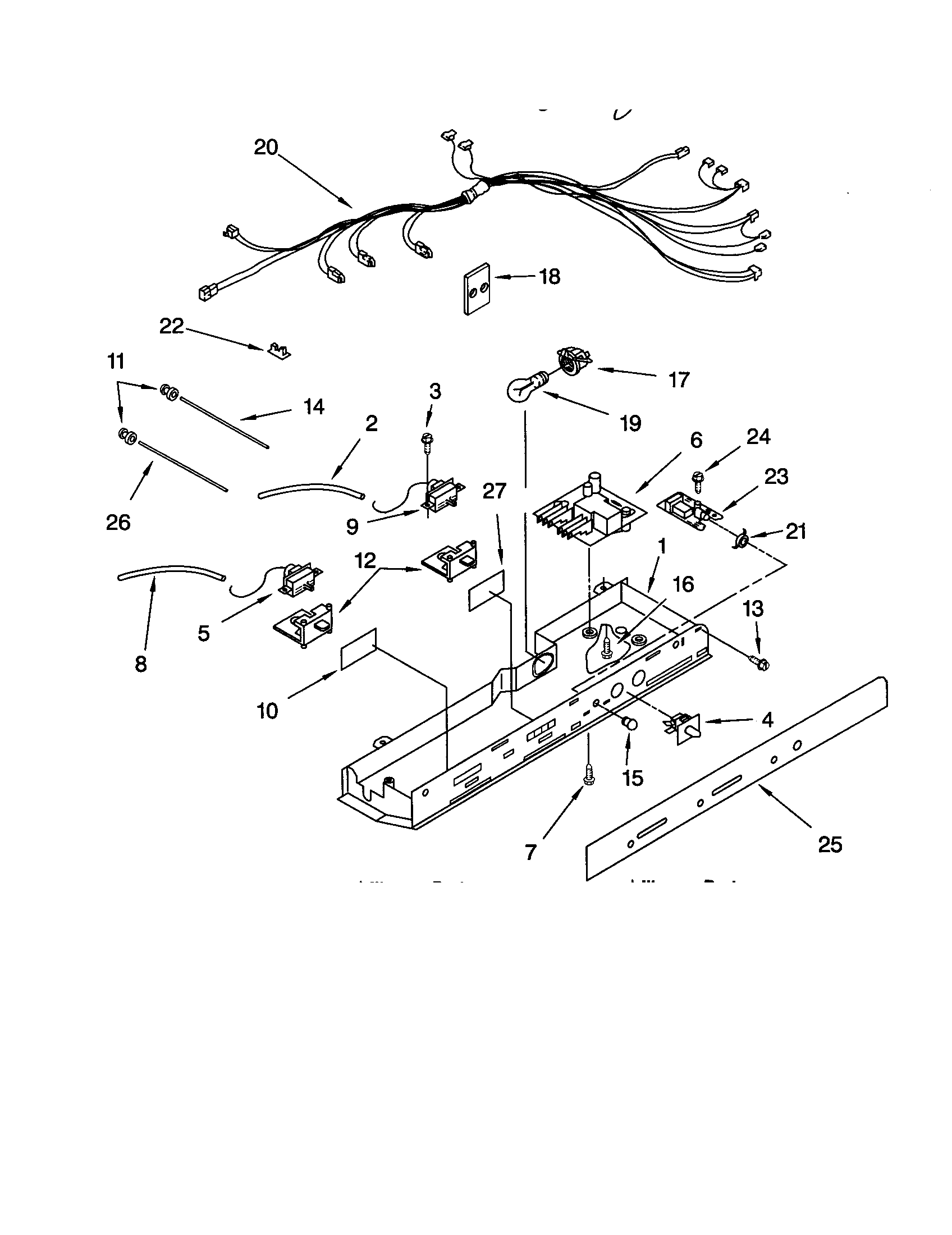 KitchenAid KSRE25FHBT01 control diagram