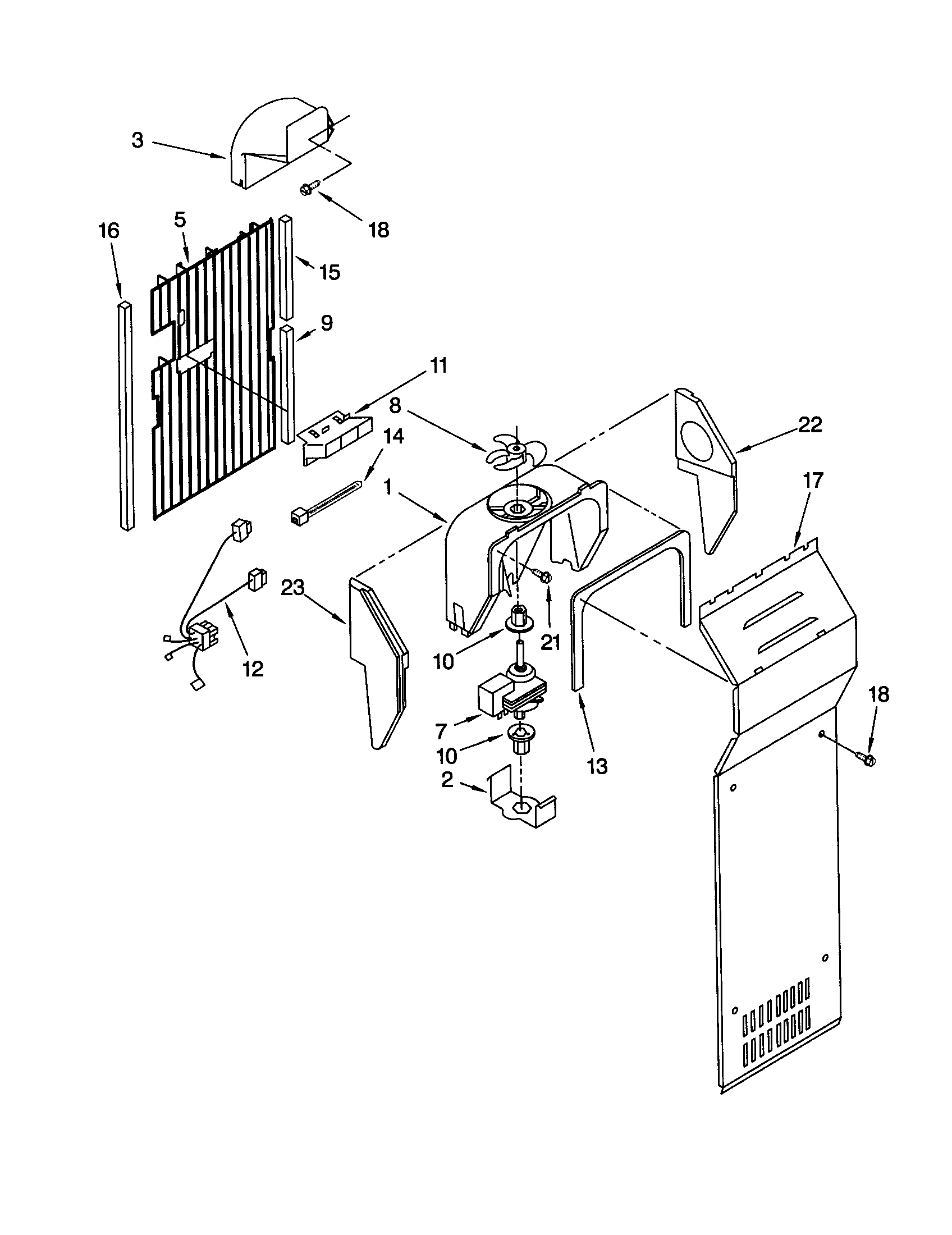 KitchenAid KSRE27FHWH01 air flow diagram
