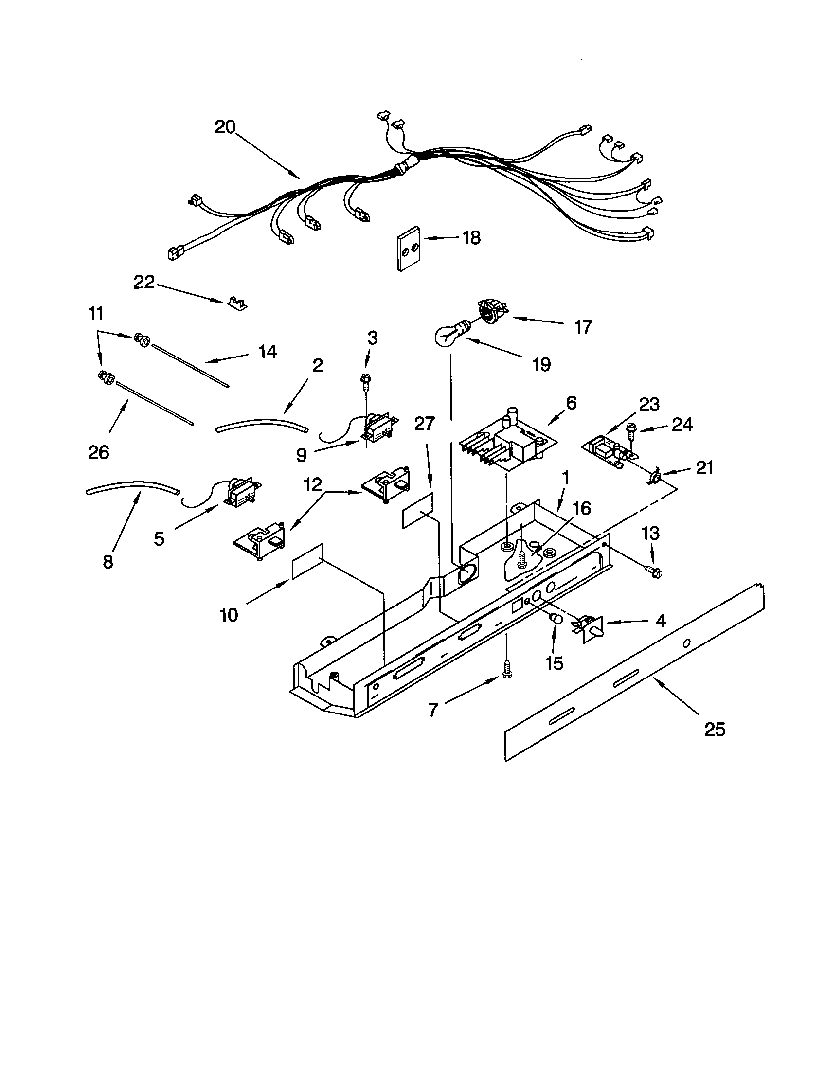 KitchenAid KSRE27FHWH01 control diagram