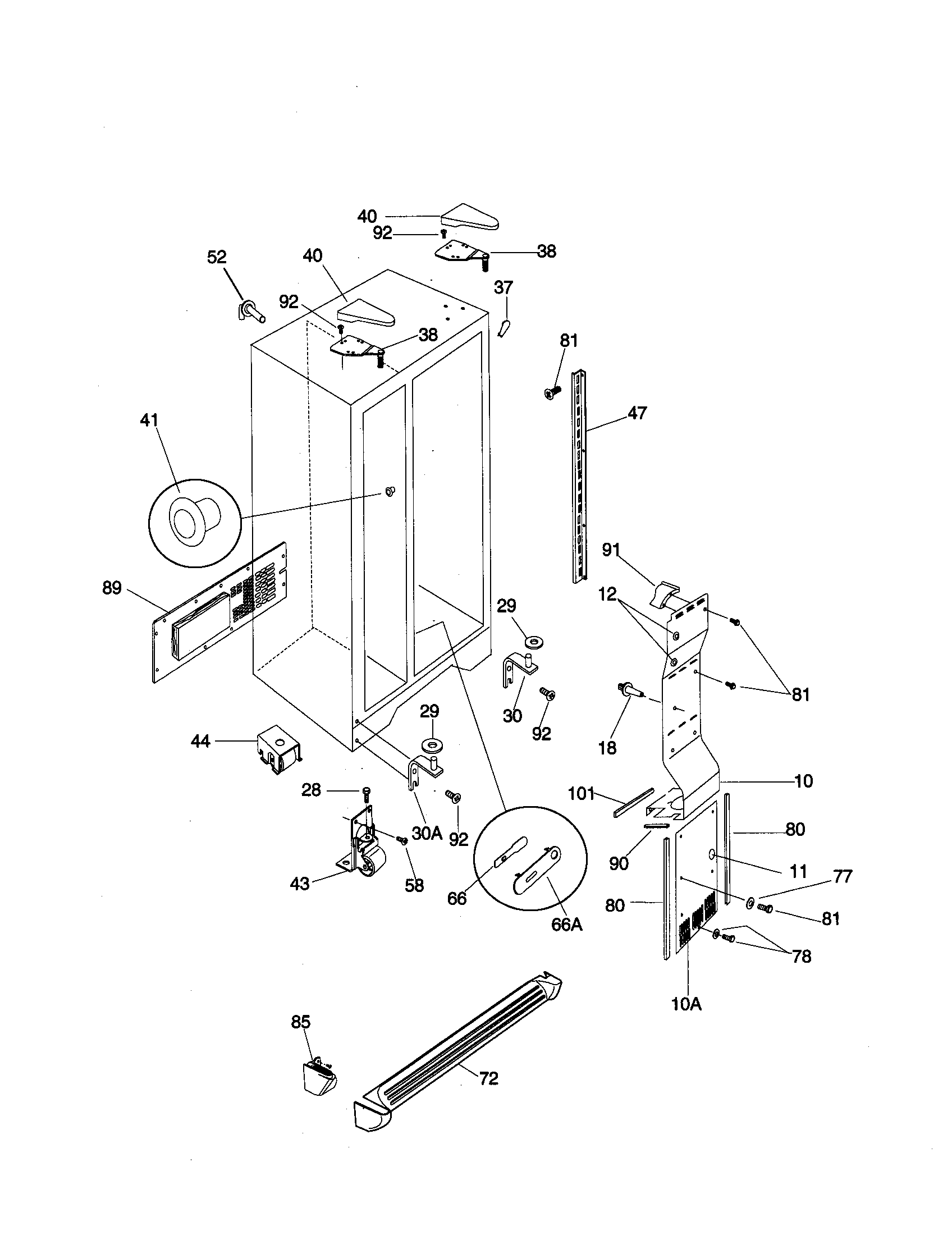 Kenmore 25358087899 cabinet diagram