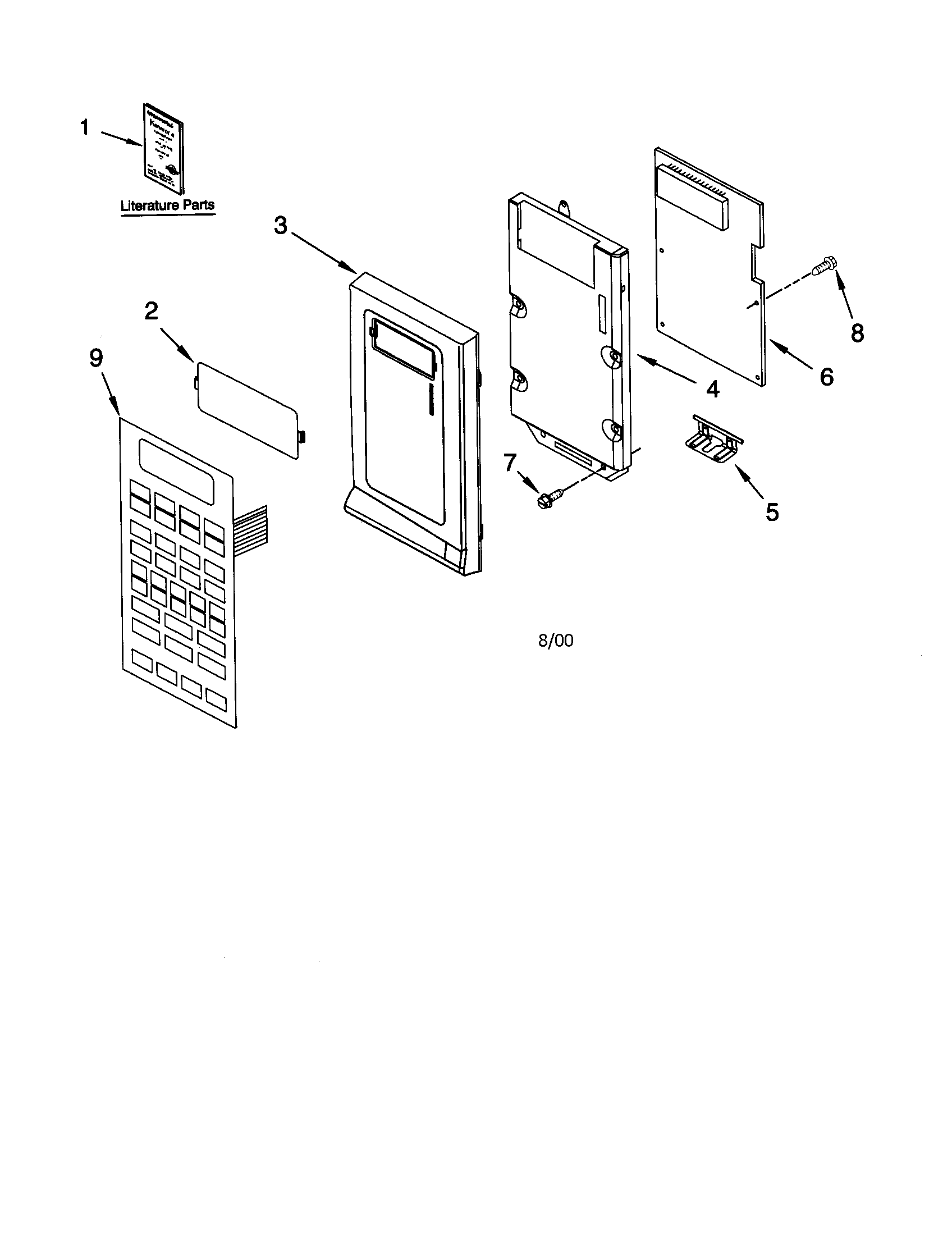 Kenmore 66560659000 control panel diagram