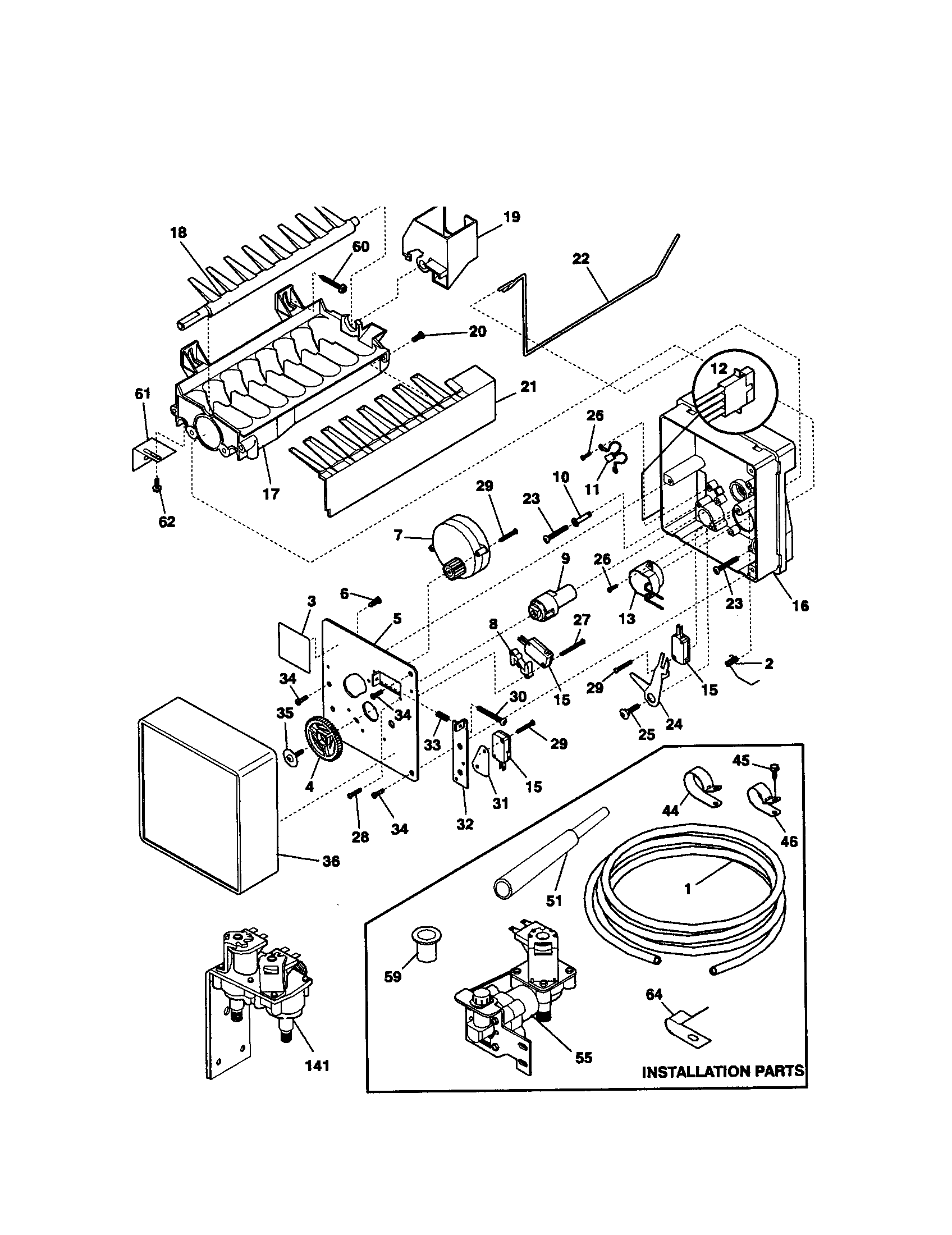 Kenmore 2535808789A ice maker diagram
