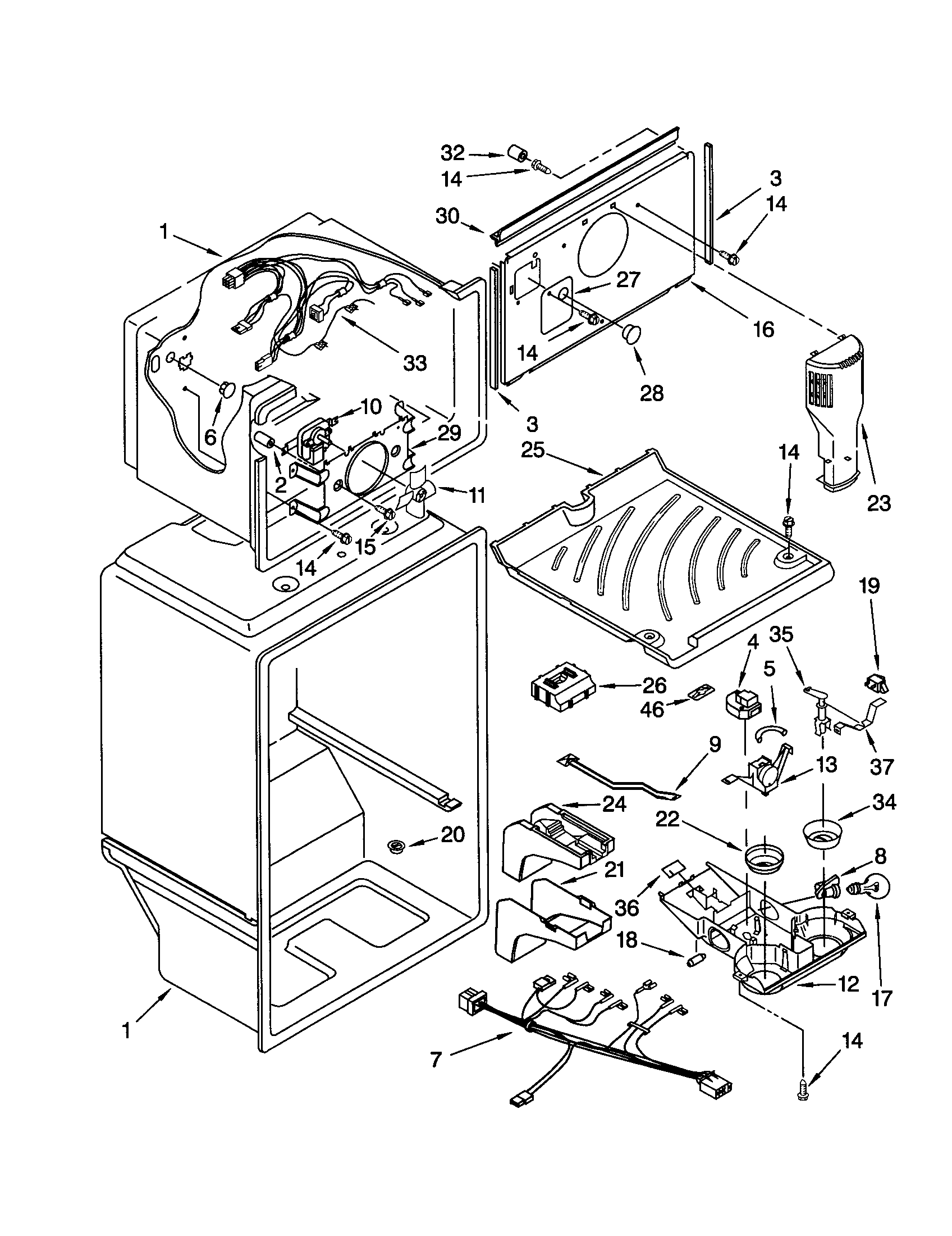 Whirlpool ET18LKXHN00 liner diagram