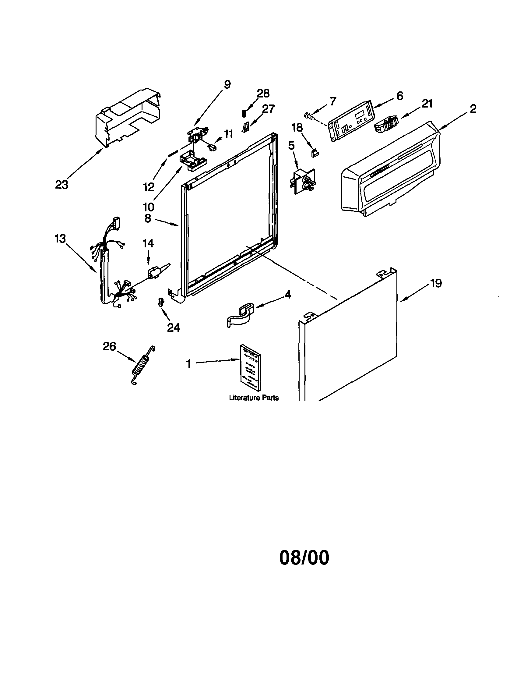 Kenmore 66515829000 frame and console diagram