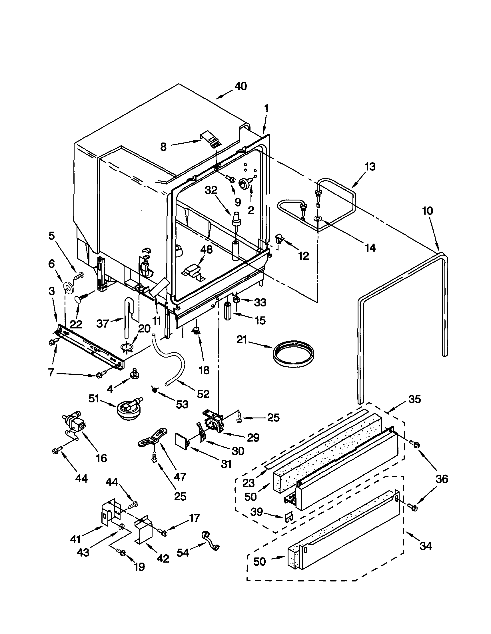 Kenmore 66515829000 tub assembly diagram
