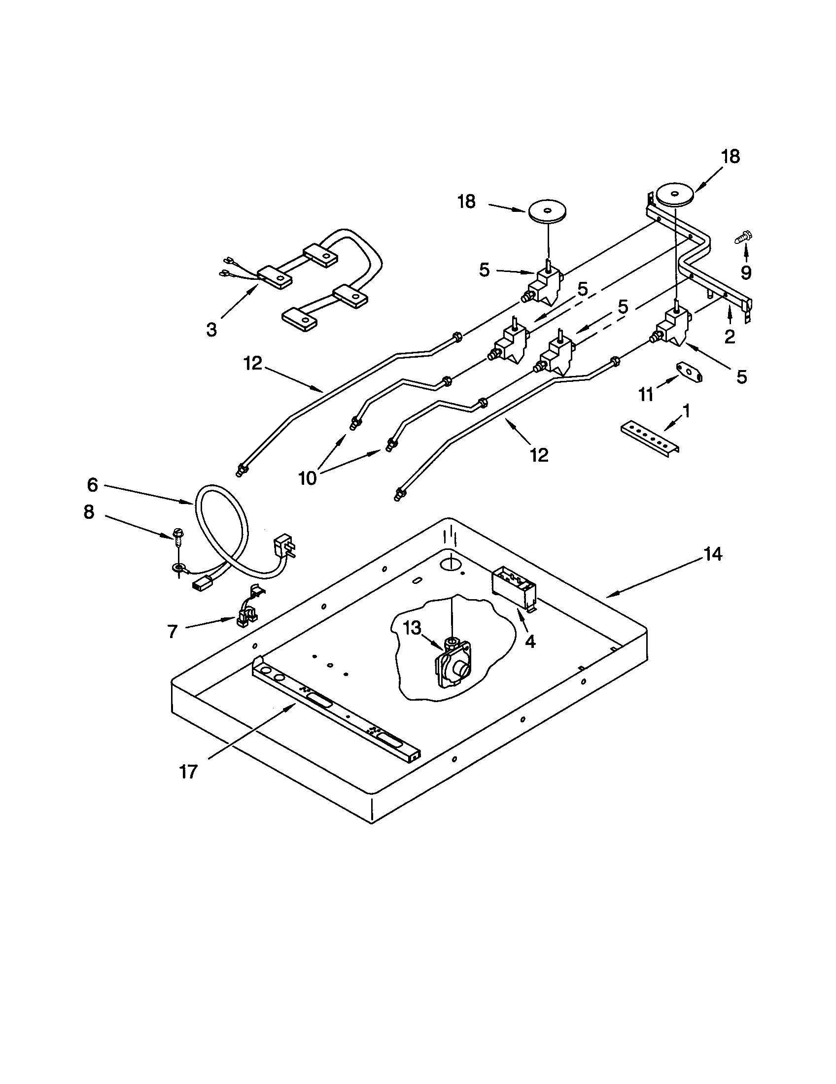 Whirlpool SCS3014GZ1 burner box diagram