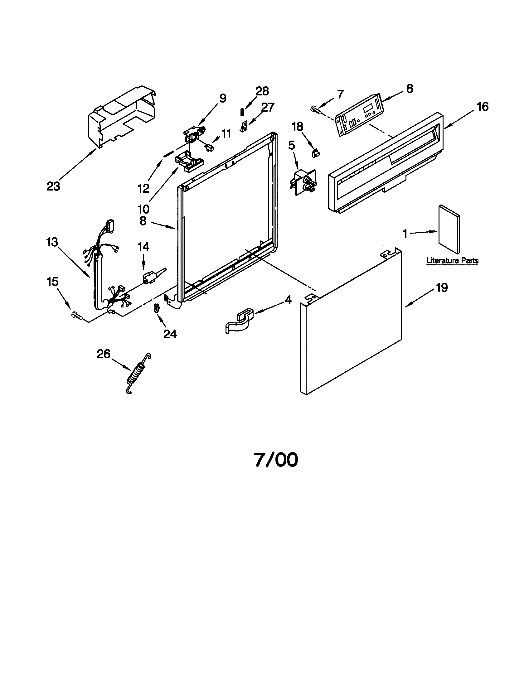 Kenmore 66516634000 frame and console diagram