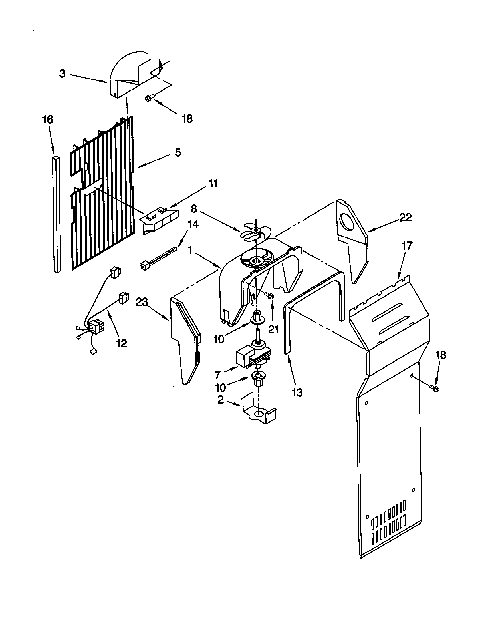 Kenmore 10650567992 air flow diagram