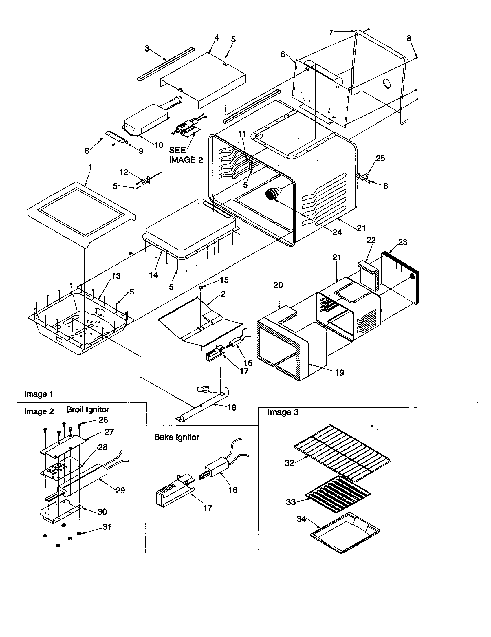 Amana ARG7800LL-P1143385NLL cavity diagram