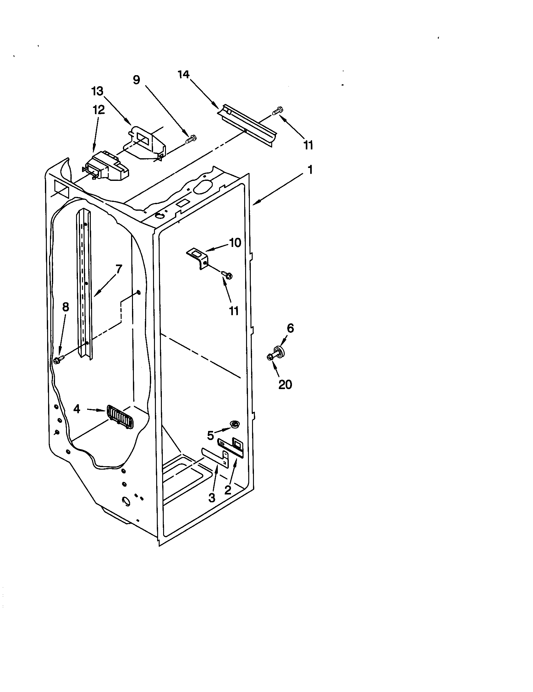 Kenmore 10648062894 refrigerator liner diagram