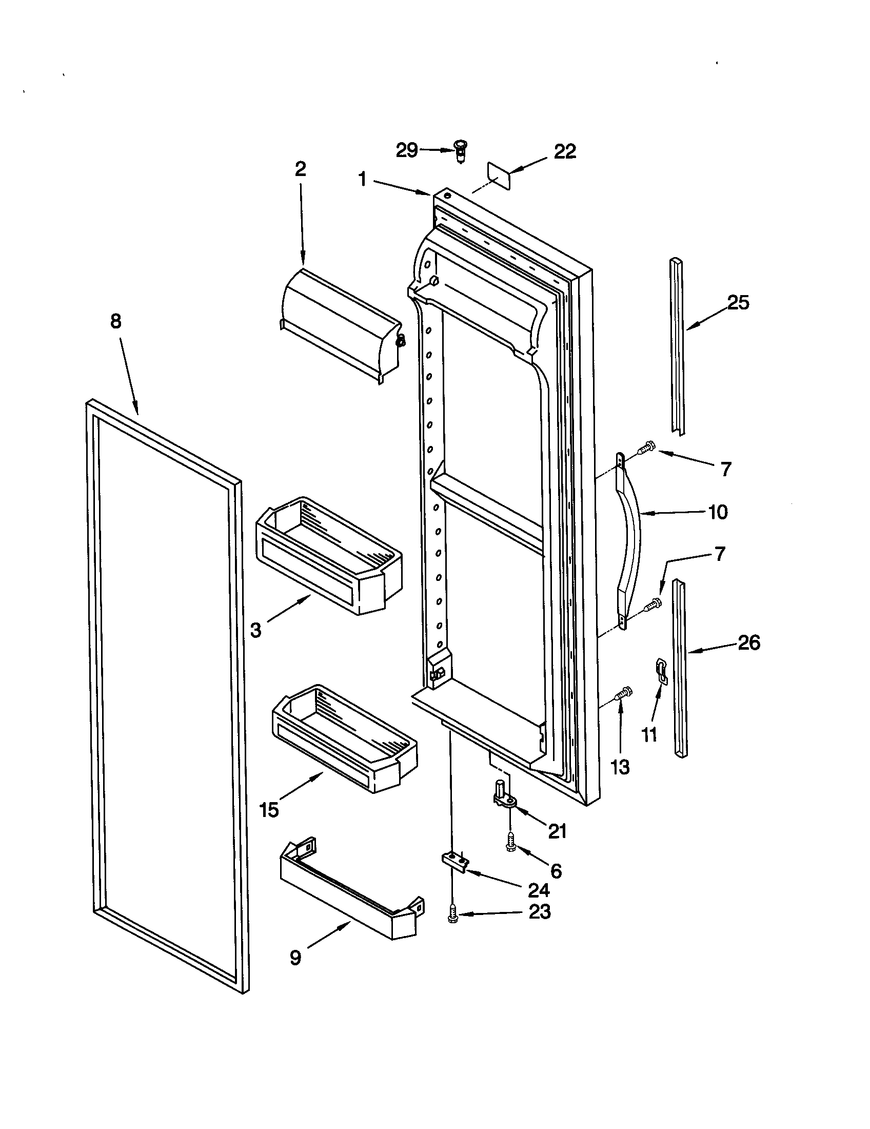 Kenmore 10648062894 refrigerator shelf diagram