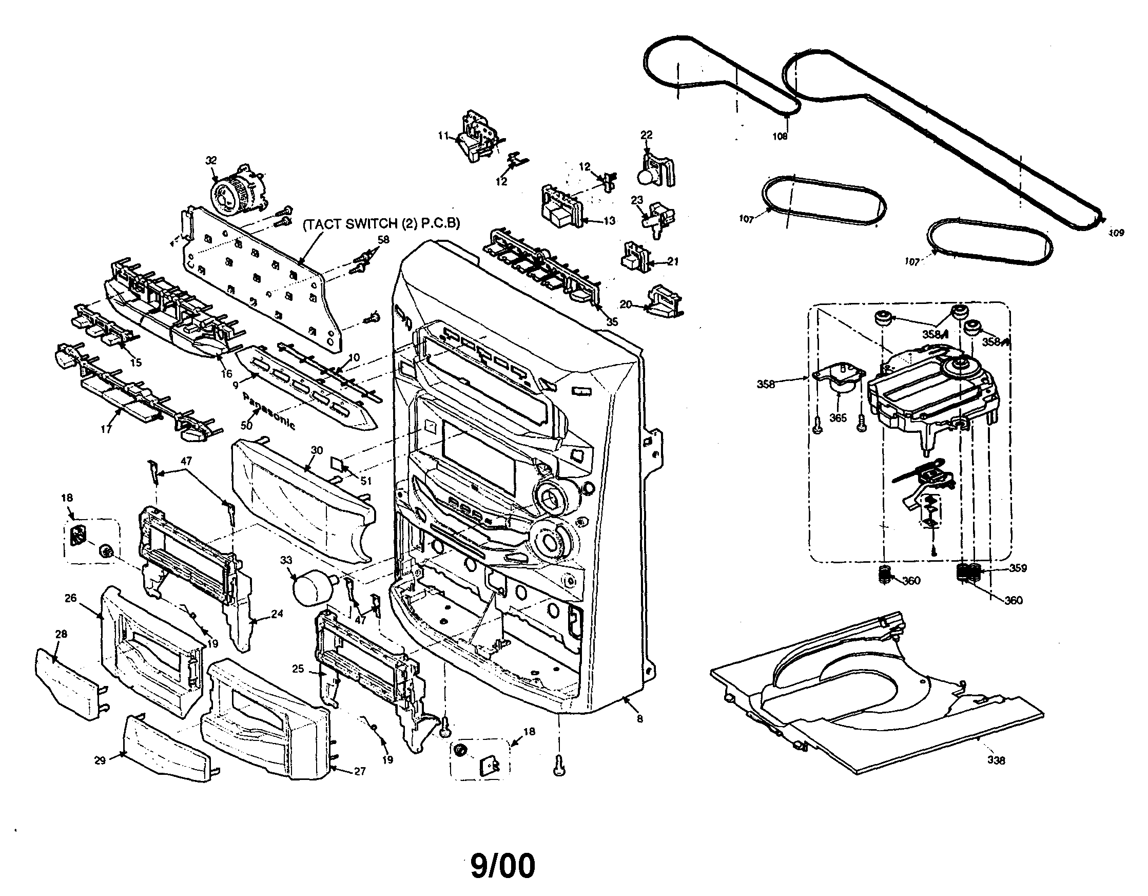 Panasonic SA-AK14 cd player diagram
