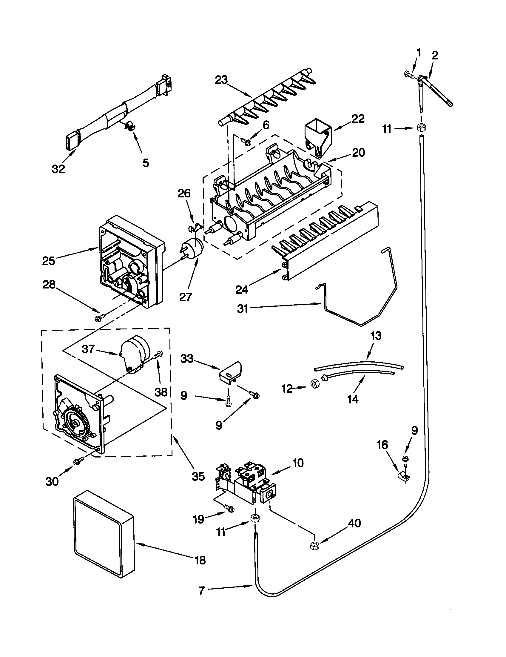 Kenmore 10659082894 icemaker diagram