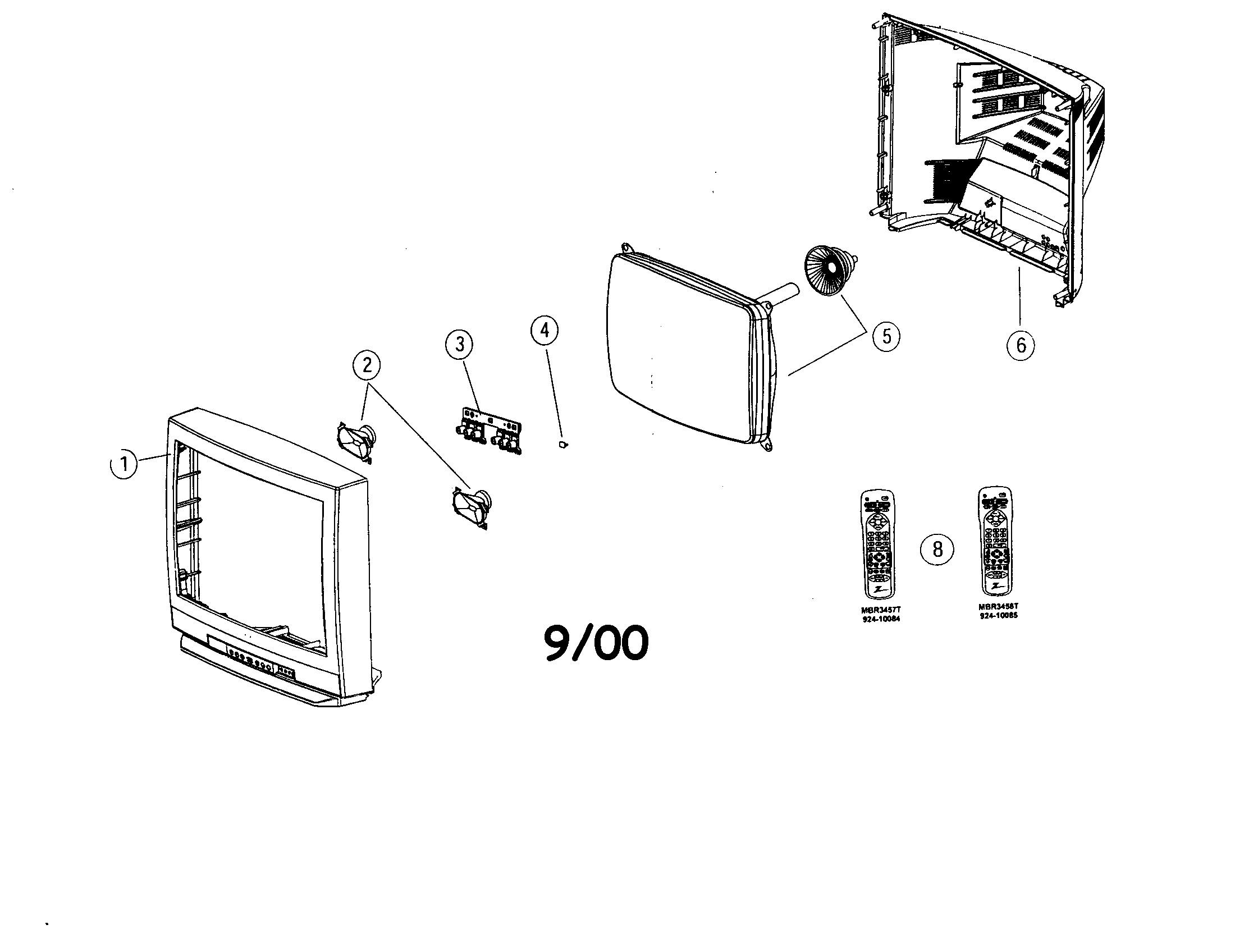 Zenith C27C35TF television diagram
