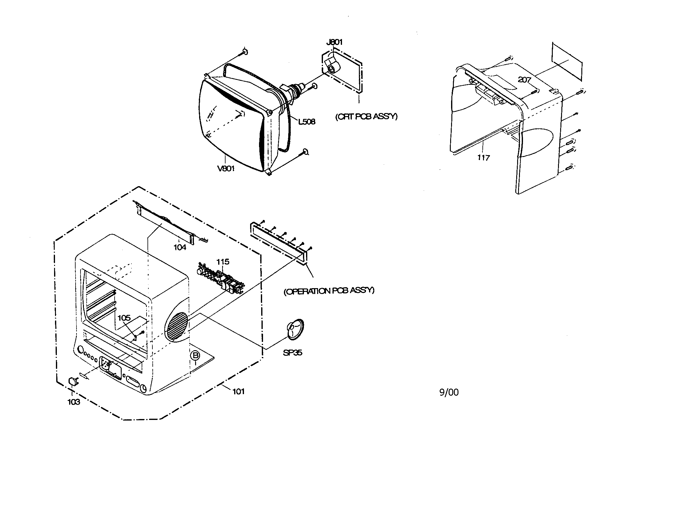Zenith TVBR0922Z television diagram