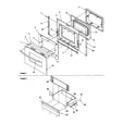 Amana ARTC7511LL-P1143822NLL oven door and storage drawer diagram