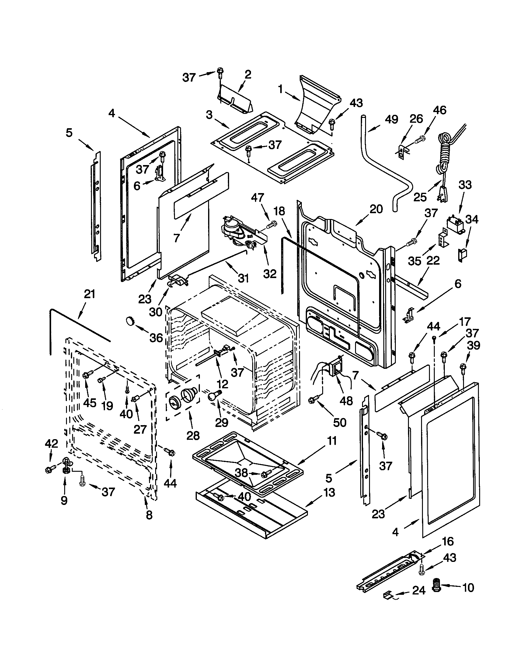 Kenmore 66575849002 chassis diagram