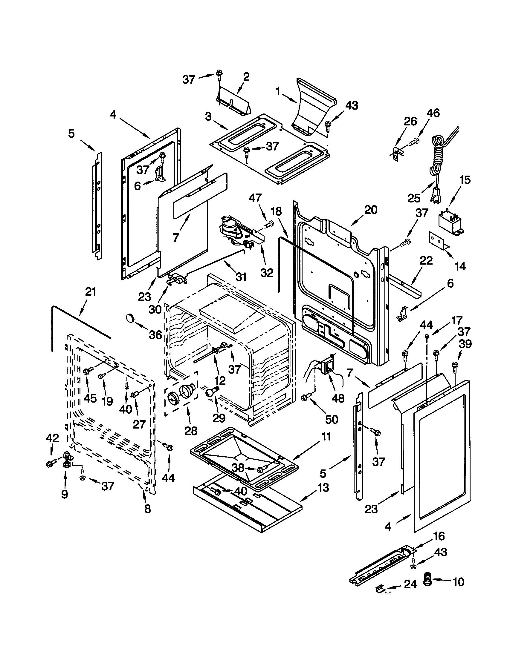 Kenmore 66575832002 chassis diagram