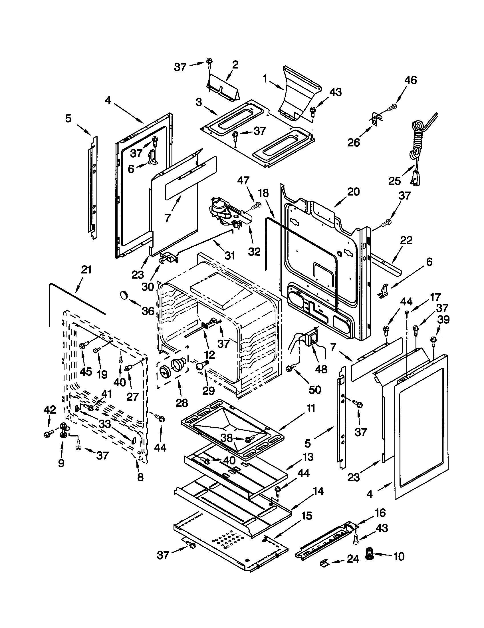 Kenmore 66575808001 chassis diagram