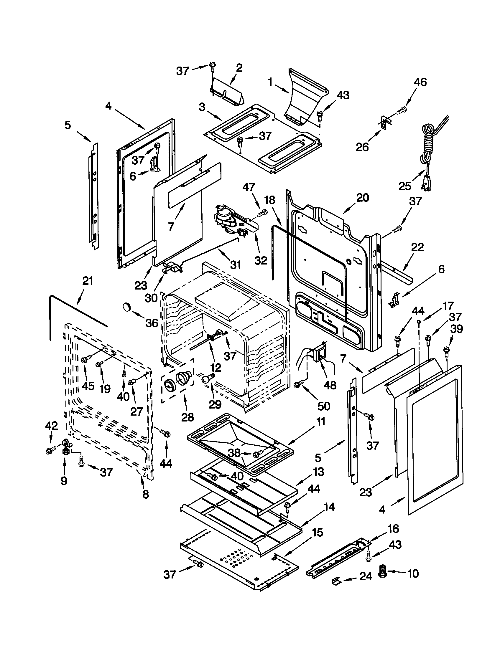 Kenmore 66575812001 chassis diagram