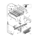 Kenmore 66515819992 upper dishrack and water feed diagram