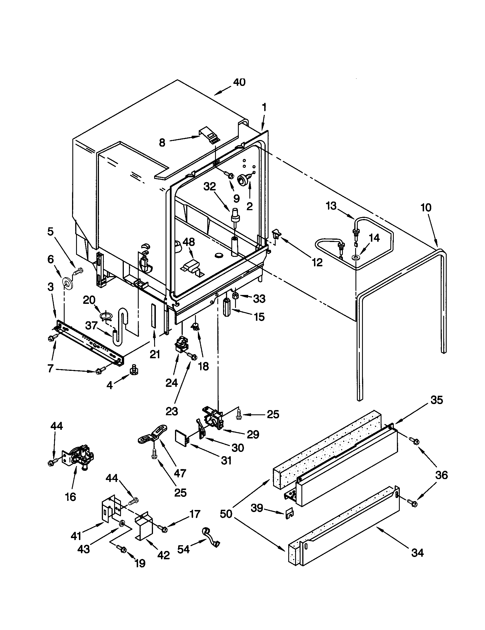 Kenmore 66517701892 tub assembly diagram
